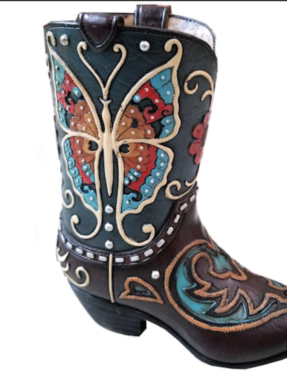 RA54012 Black Butterfly Boot Vase