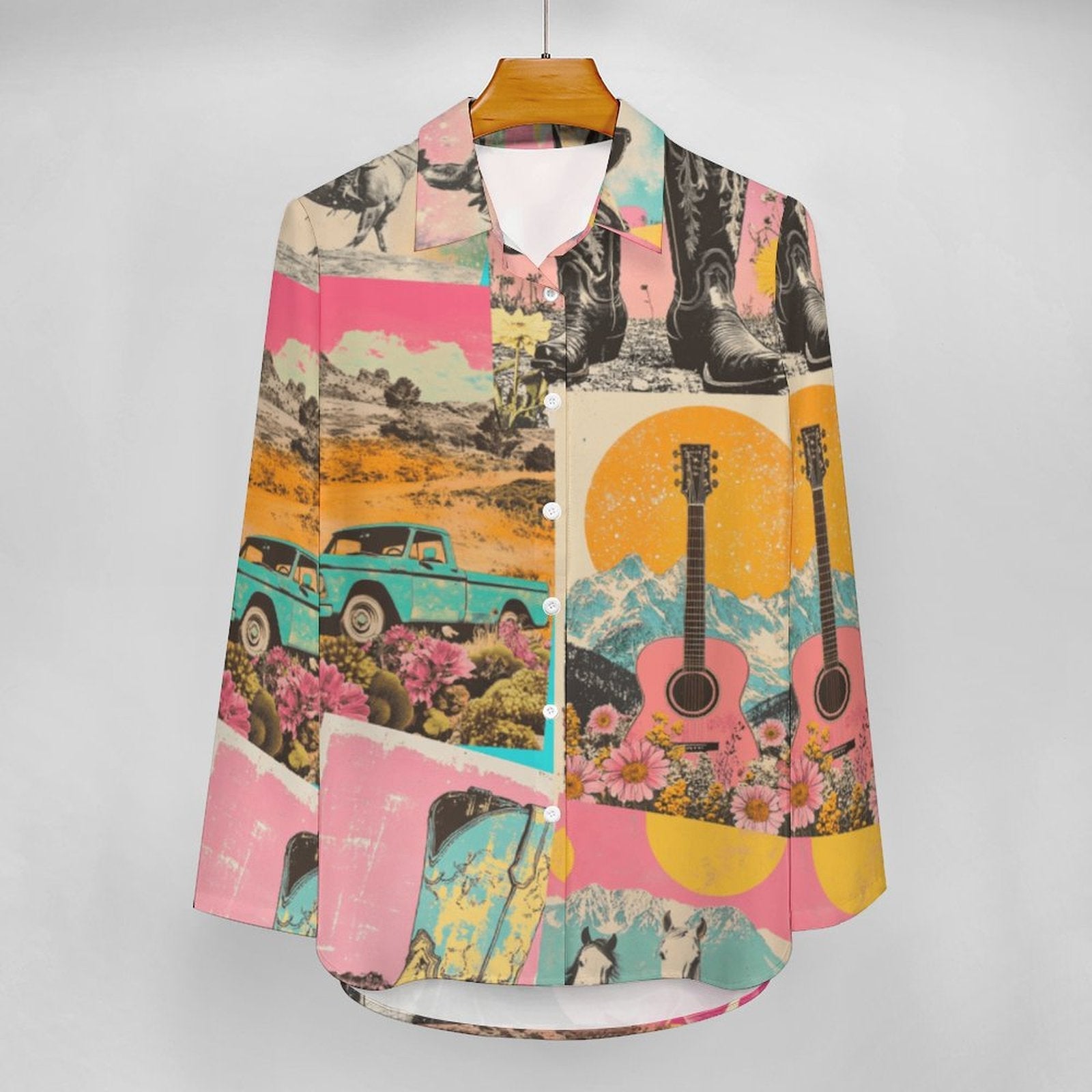 Pop Western Wanted Button Up Blouse