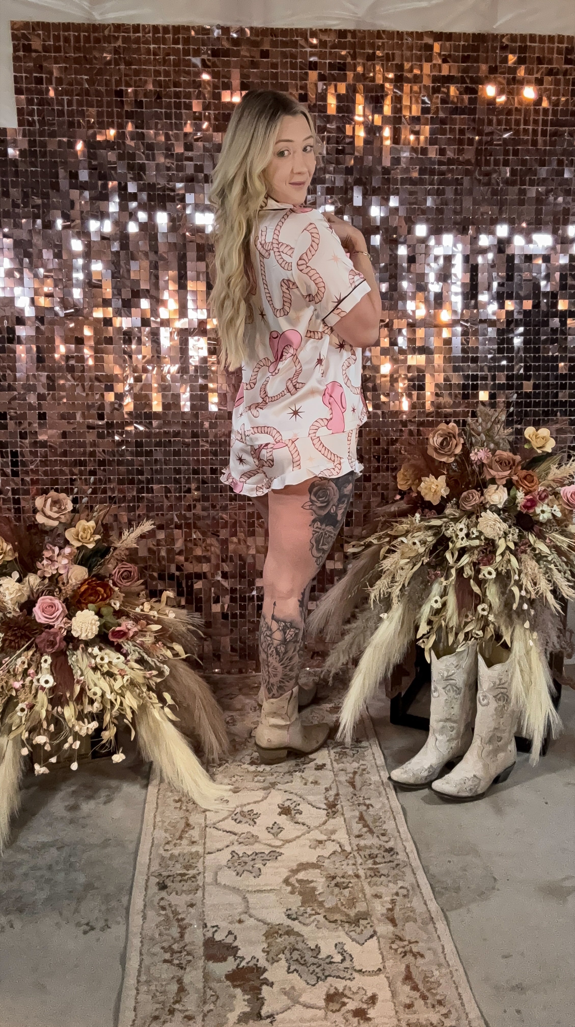 Cowboy Heart Roper Silky Pajama Sets