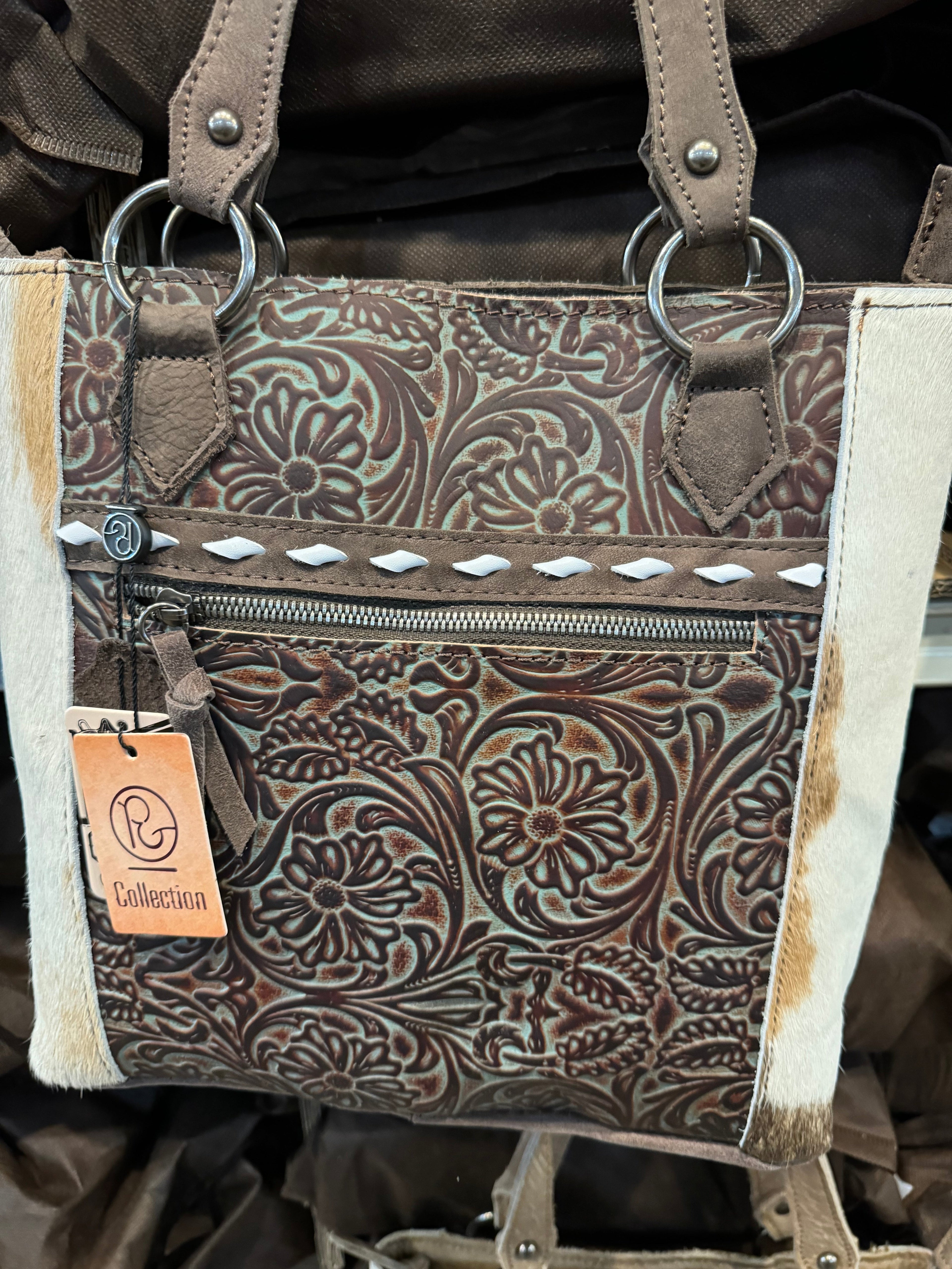 Full Tooled Cowhide Handbag BA2820