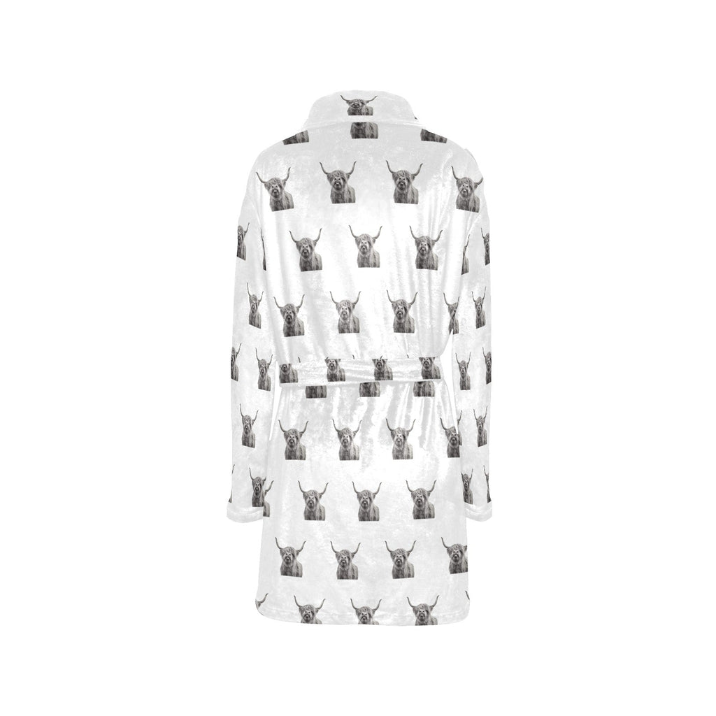 Silly Highland Cow Women's Western Bath Robe