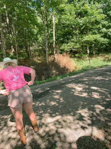 COWGIRL LOUNGE SHORTS: TAUPE