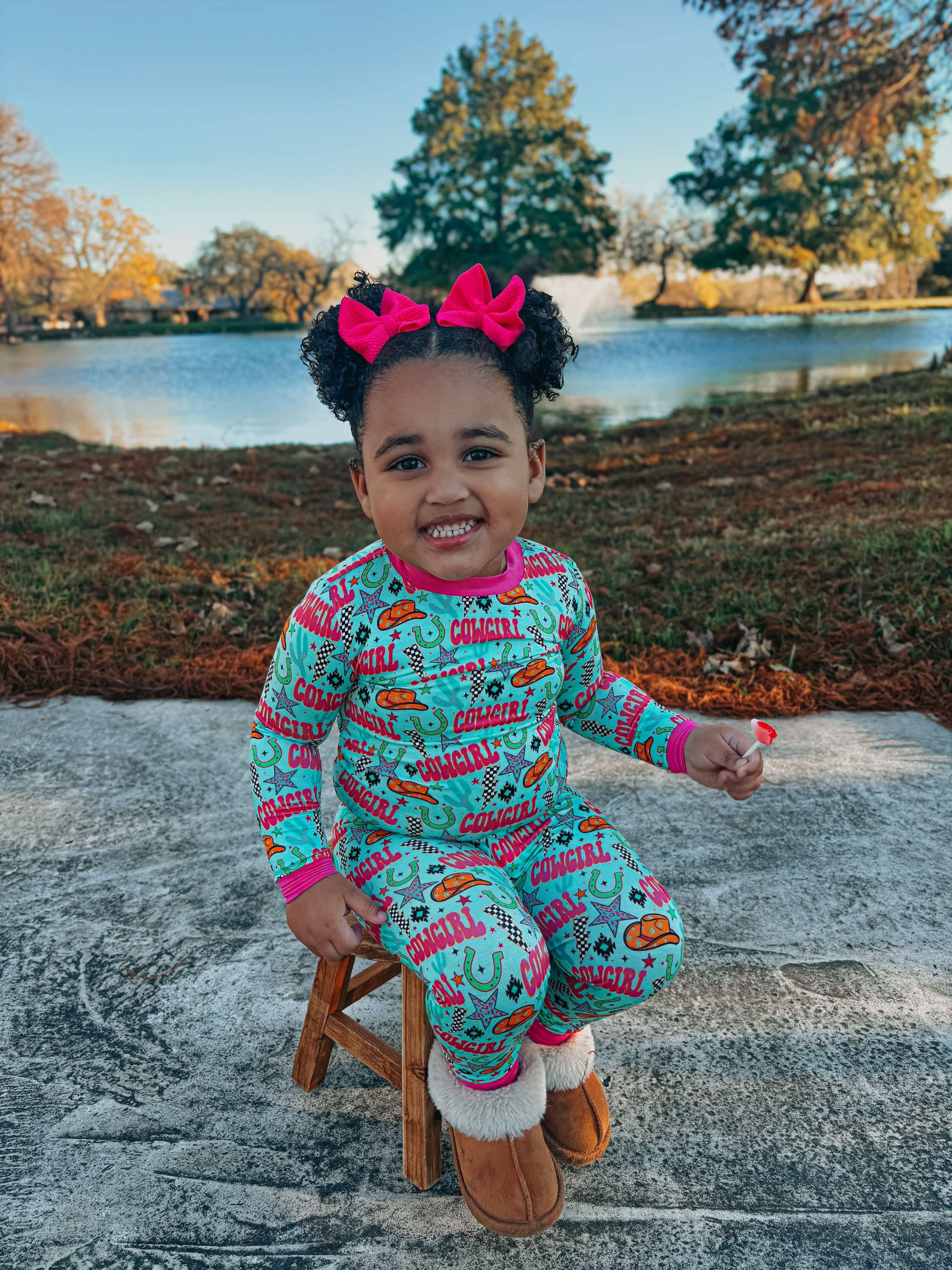 Neon Cowgirl Bamboo Set