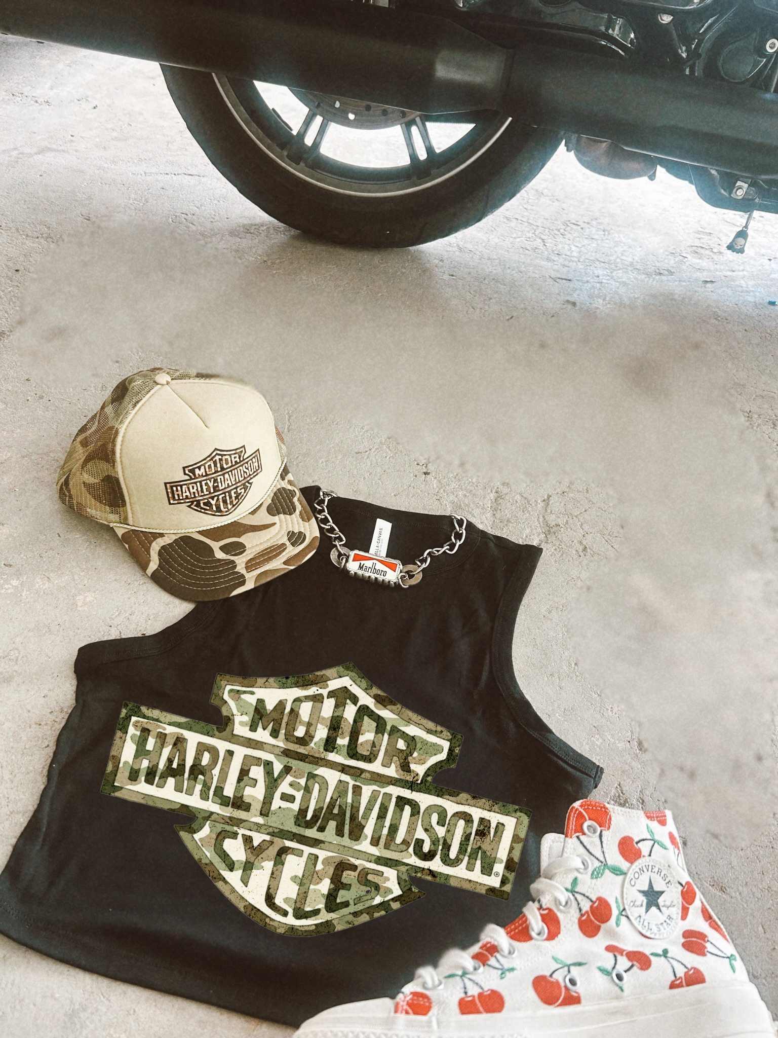 Camo HD Ribbed Racer Tank