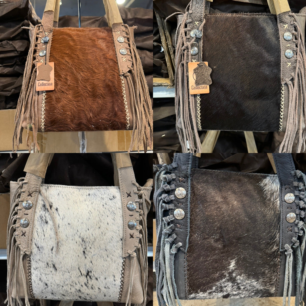 Fringe Studded Handbag Purse BA2069