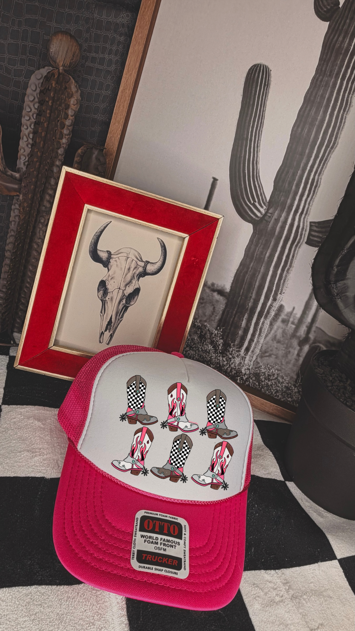 Checkered Boots Hat