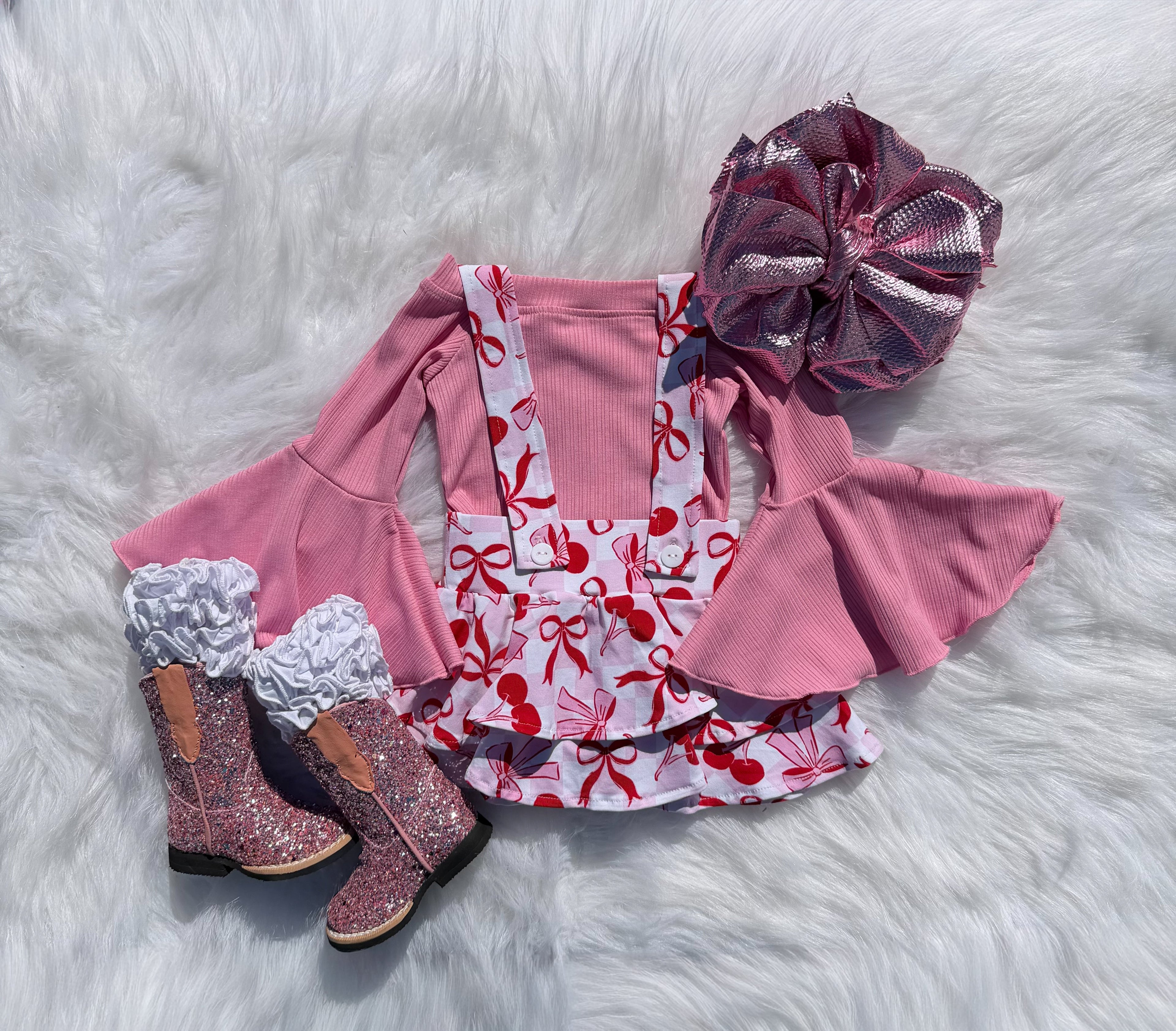 Light Pink Bell Sleeve Leo/Top
