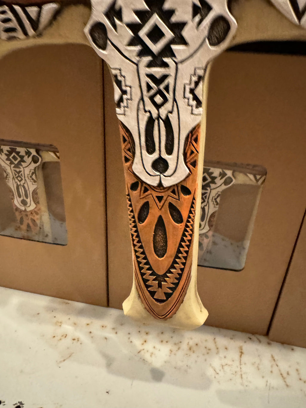 Aztec Cowskull Cross