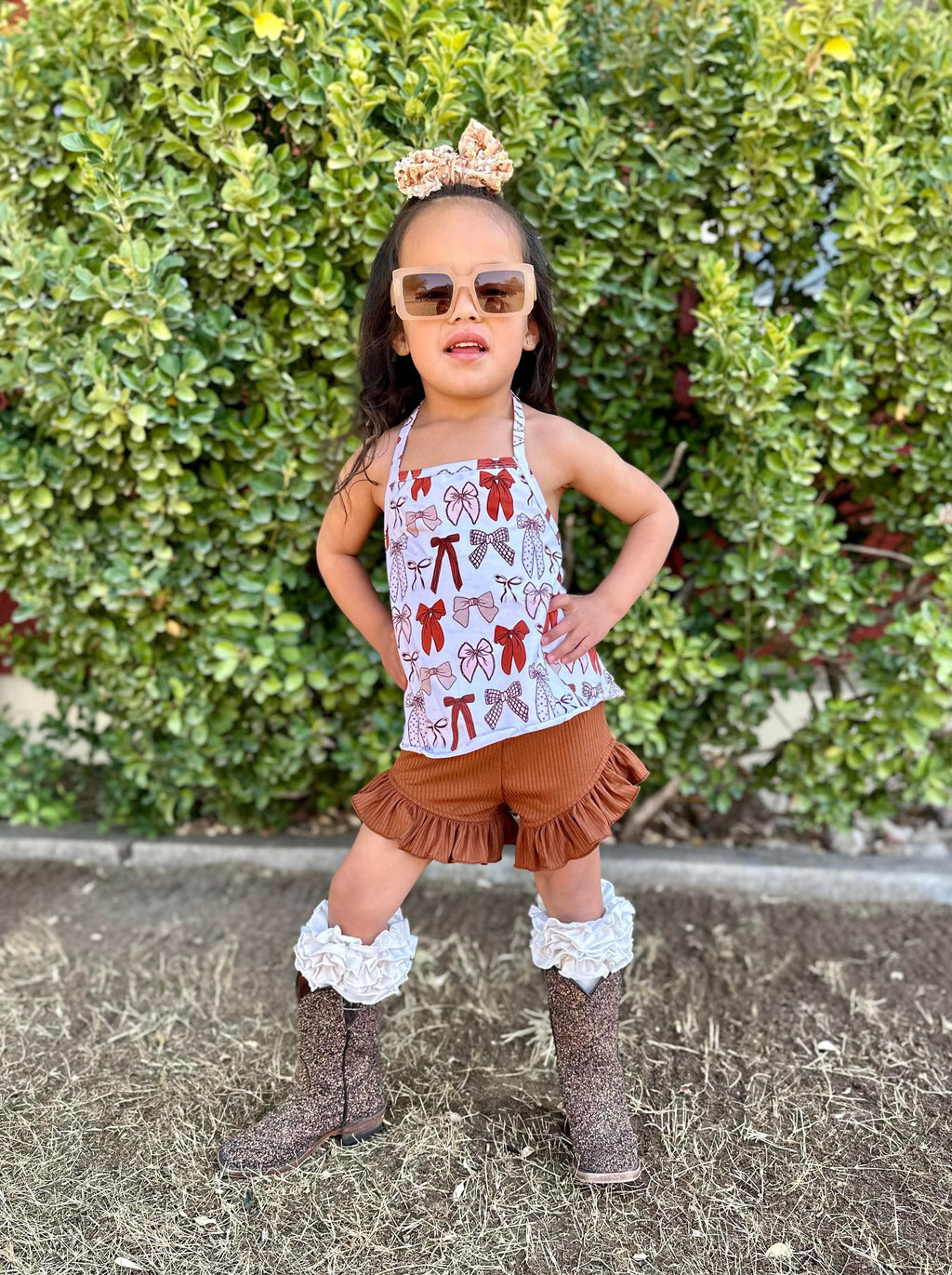 Brown Bows Swing Top