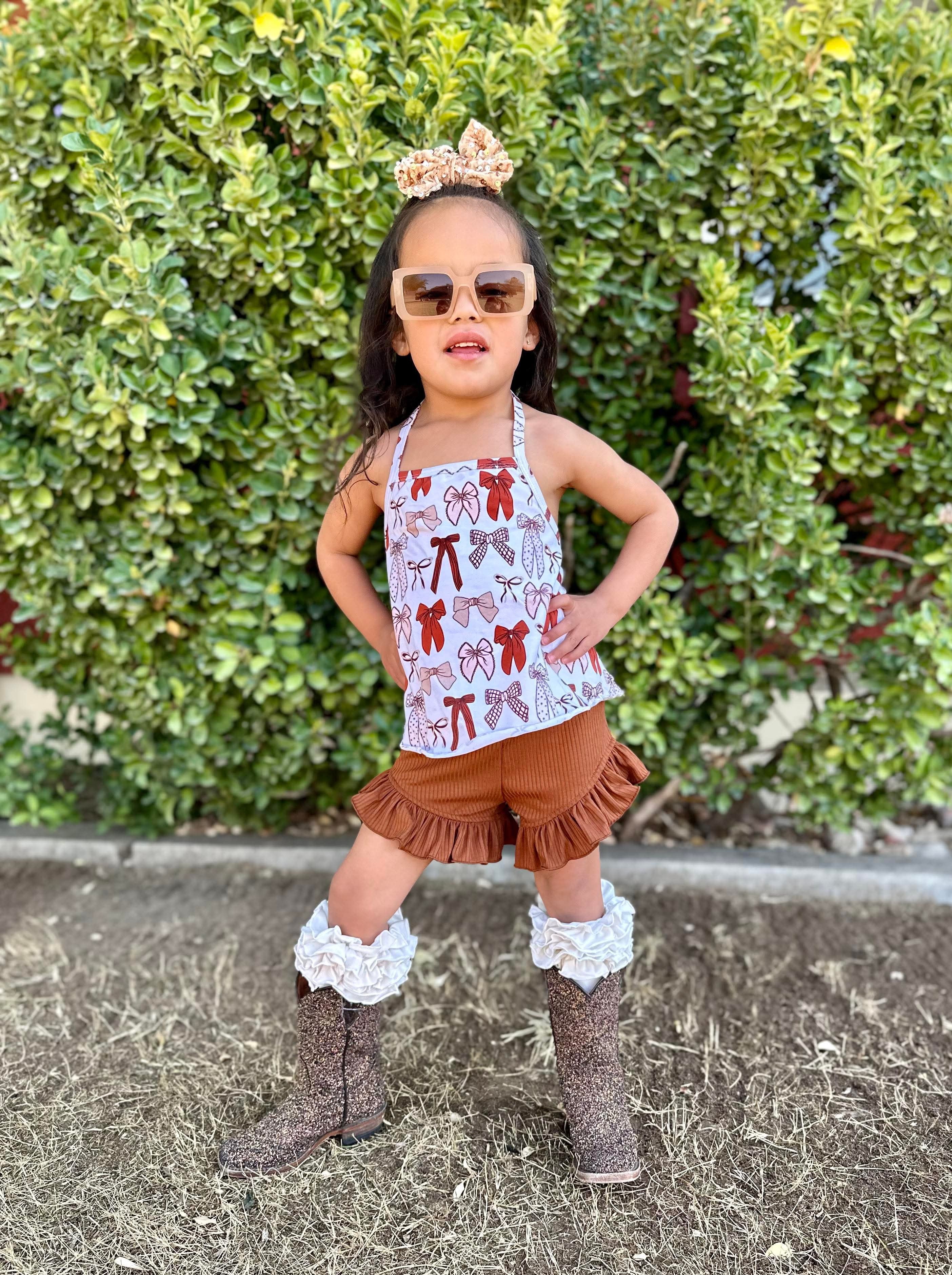 Brown Bows Swing Top
