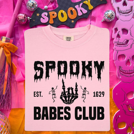 Spooky Babes Club comfort colors tshirt