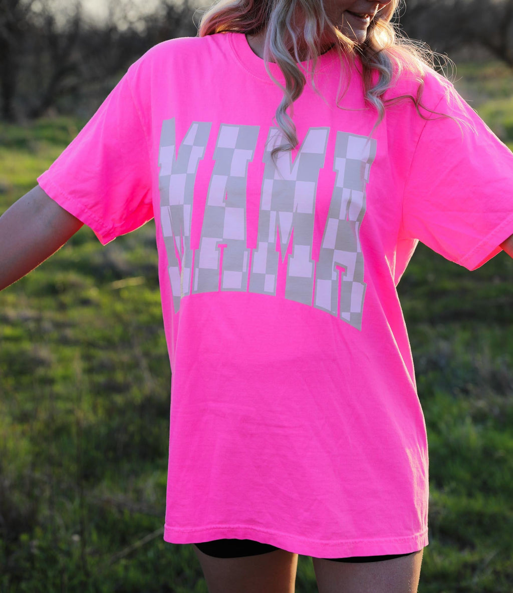 Mama Checkered Graphic Tee