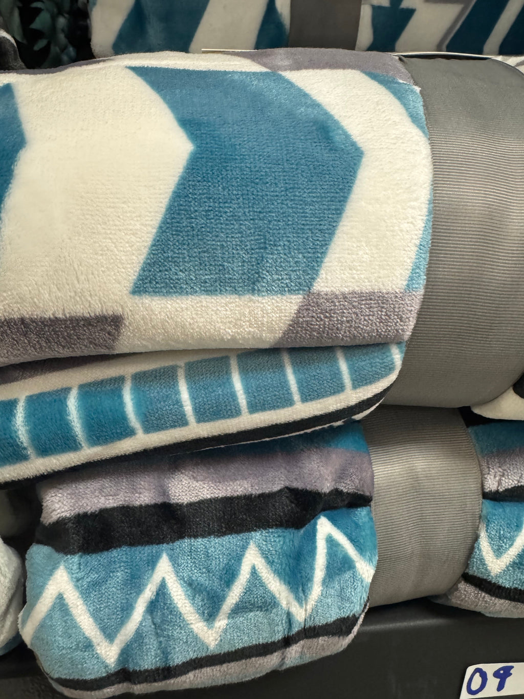 Josh Black & Blue Aztec Super Plush Blanket
