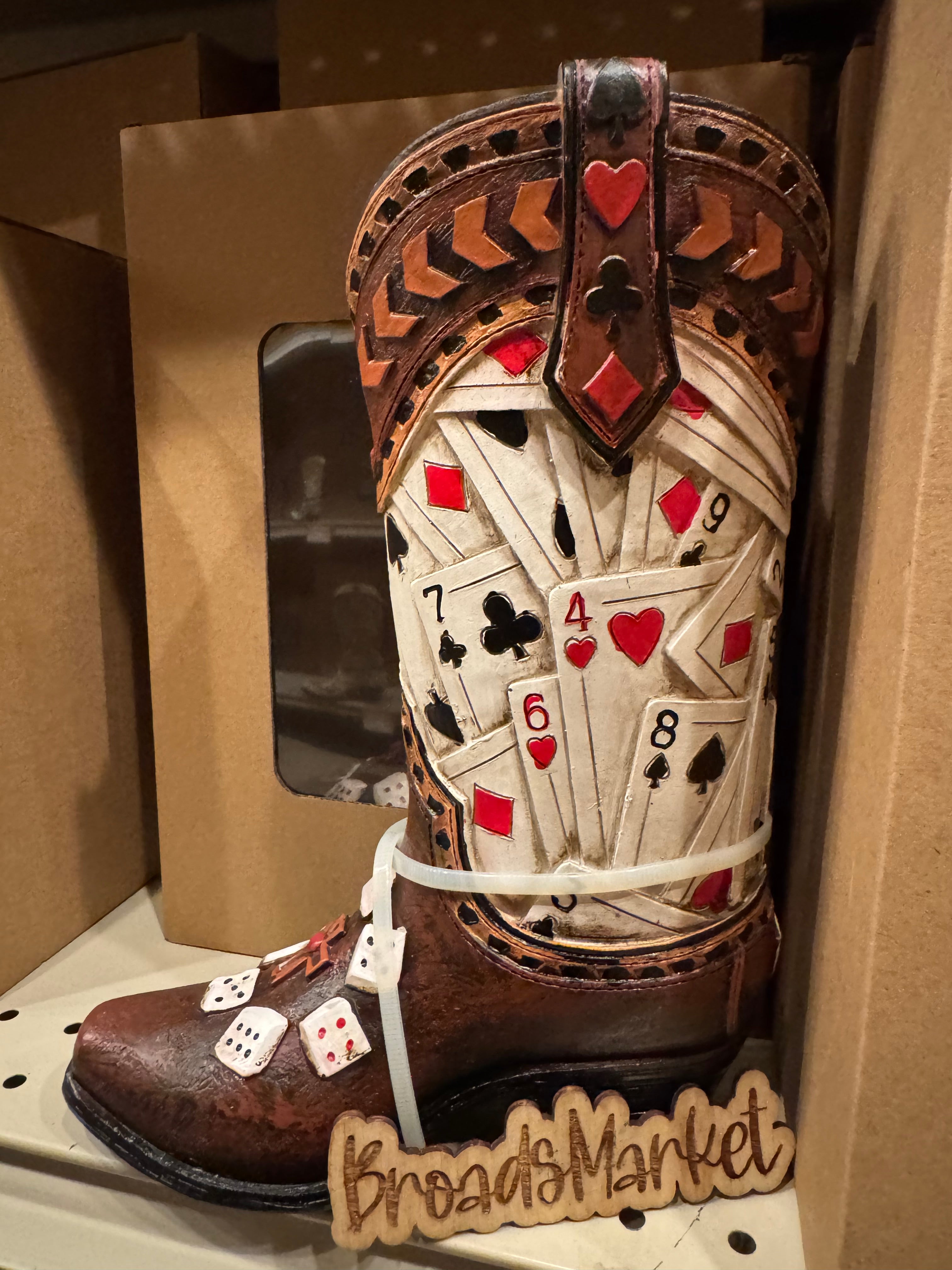 RA7796 Cards Dice Boot Vase
