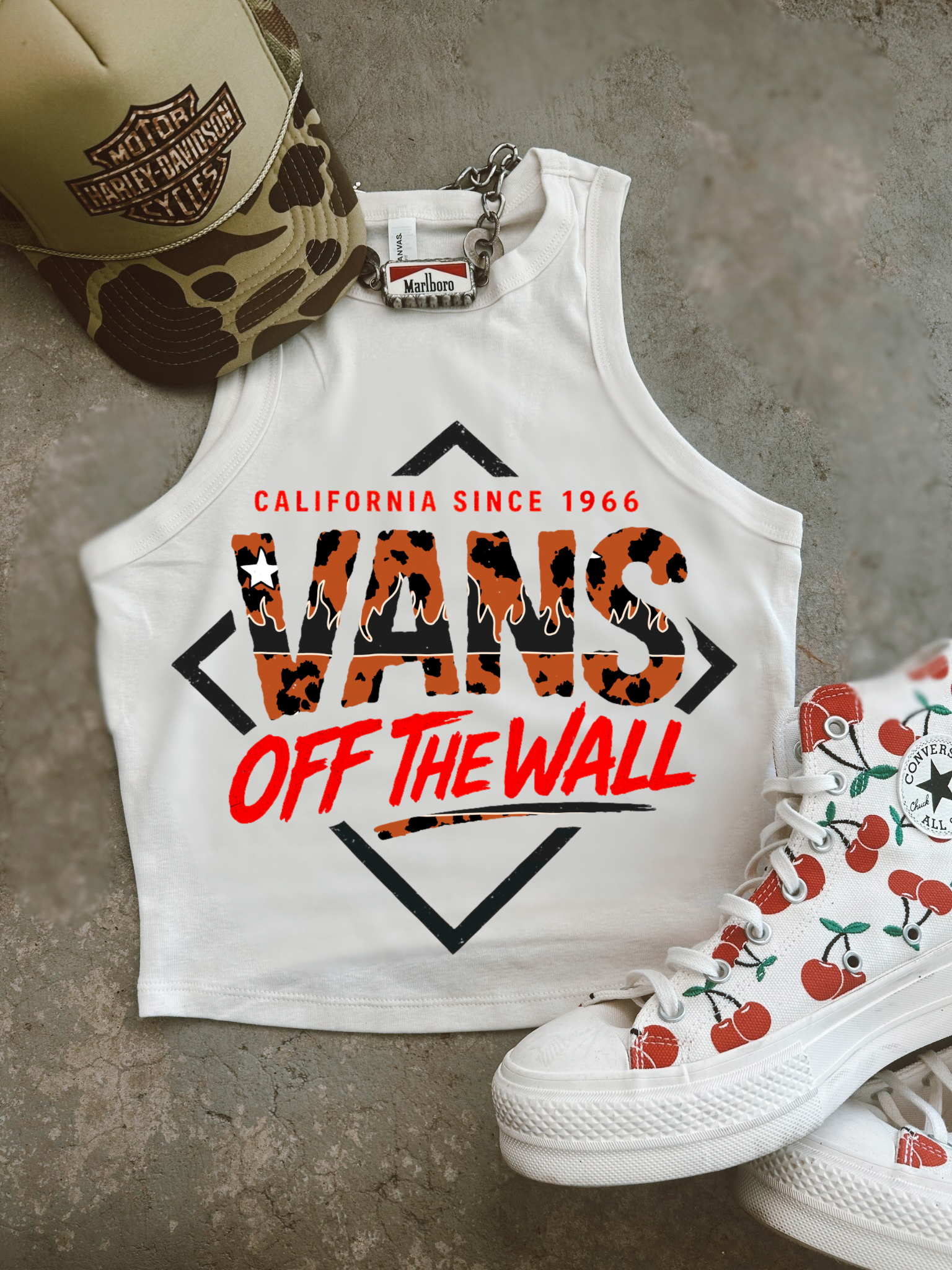 Off the Wall Ribbed Racer Tank