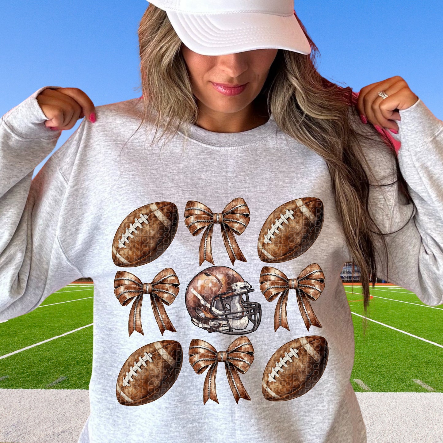 Football helmet coquette Crewneck Sweatshirt