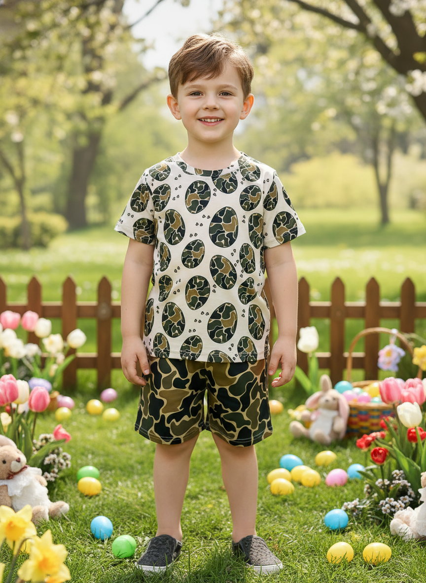 Boys camo eggs set