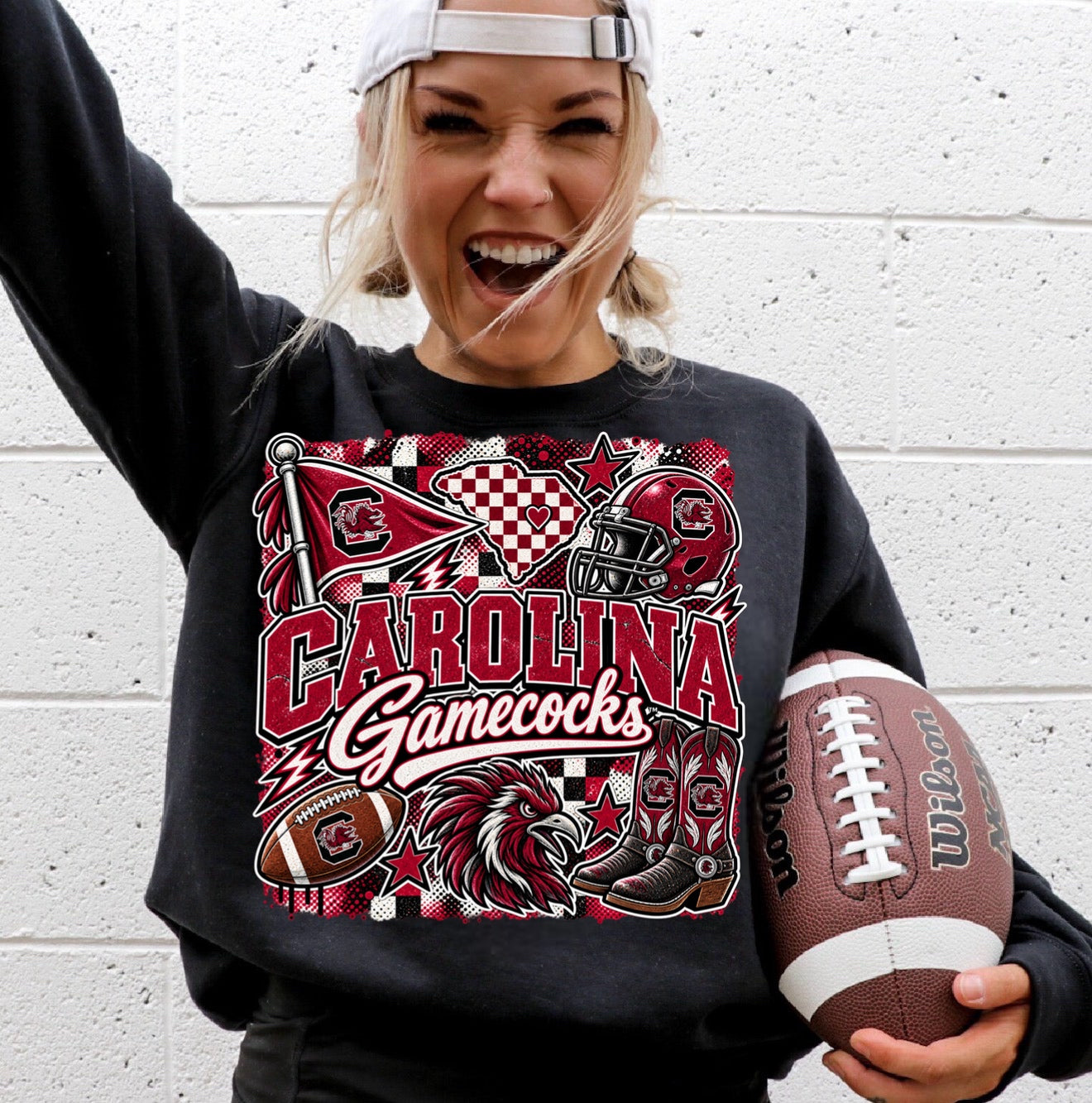 College Game Day T-Shirt | Choose Your Team | Black Gildan Softstyle
