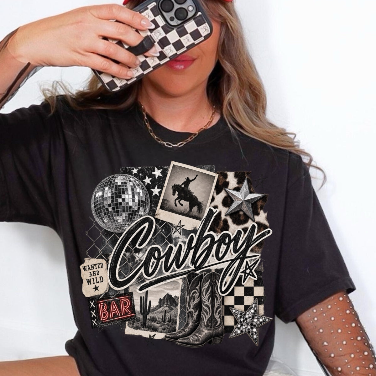 Western Disco Cowboy Graphic Tee