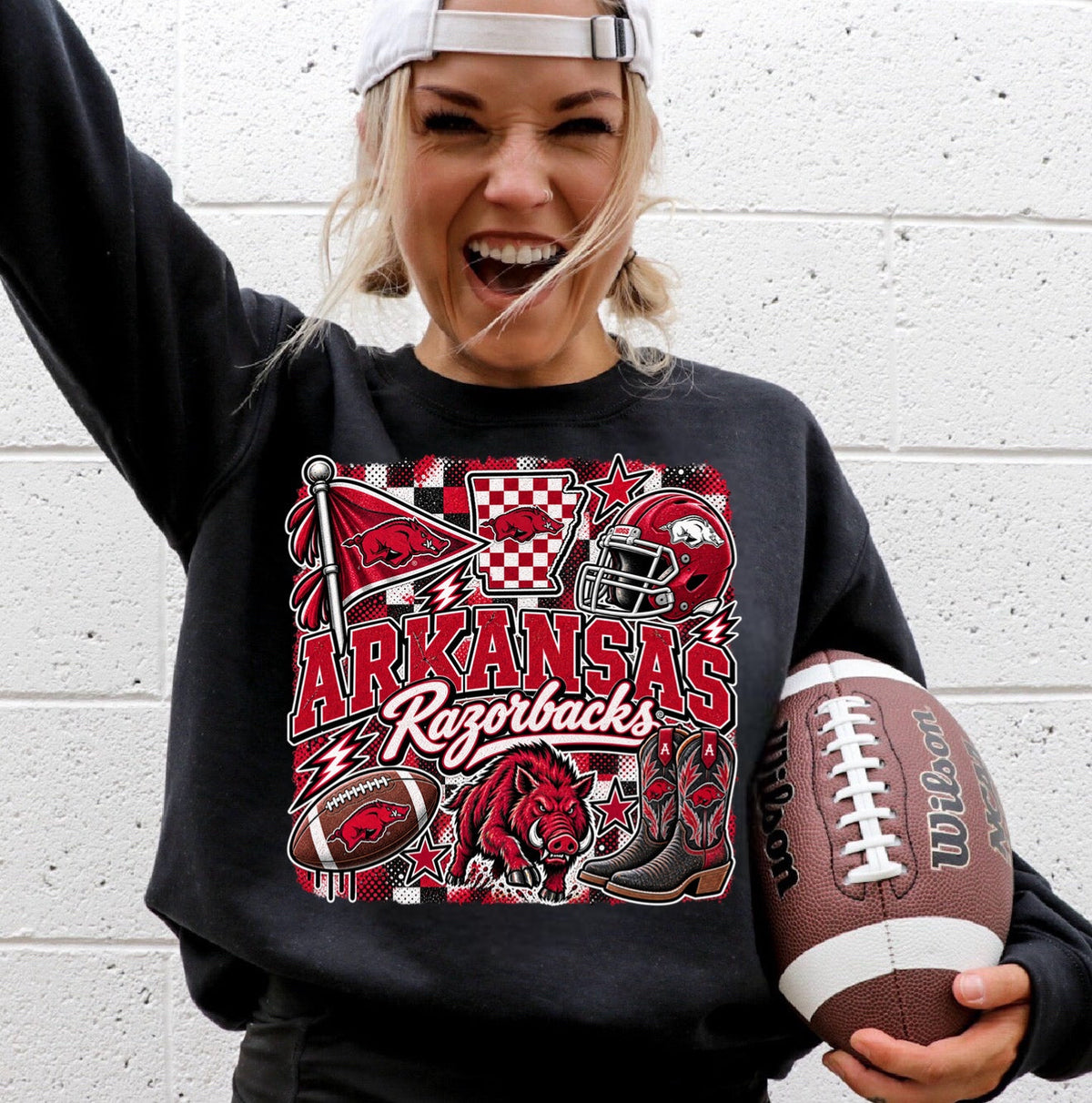 College Game Day T-Shirt | Choose Your Team | Black Gildan Softstyle