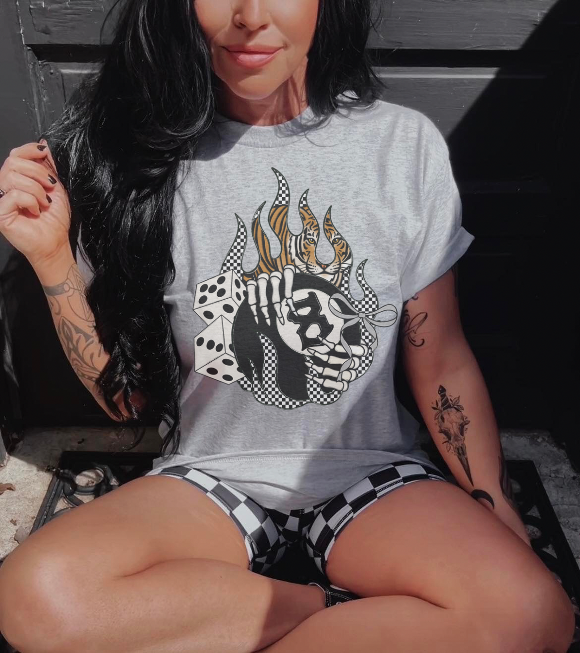 Grunge 8ball  Sublimation Tee