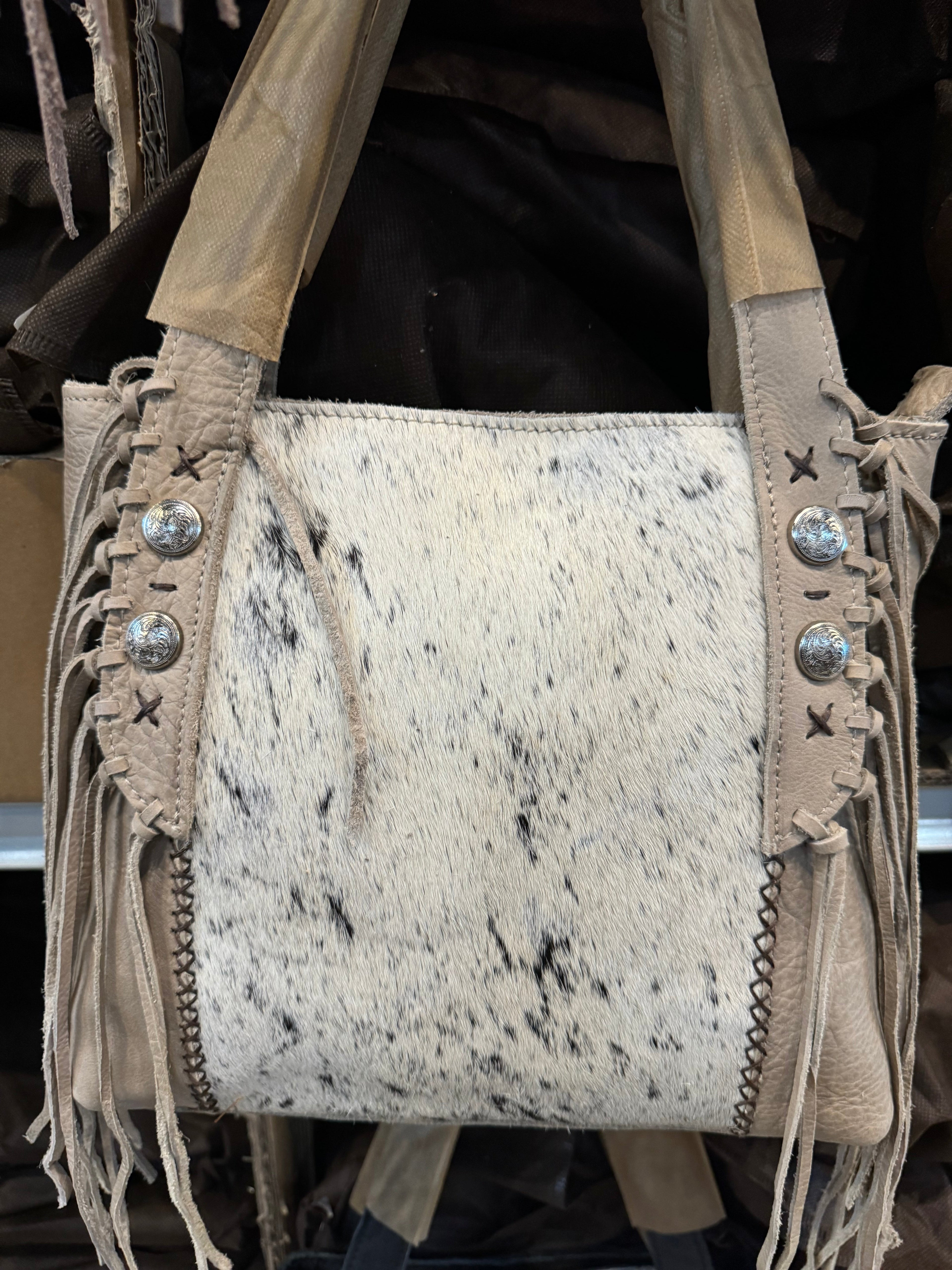 Fringe Studded Handbag Purse BA2069