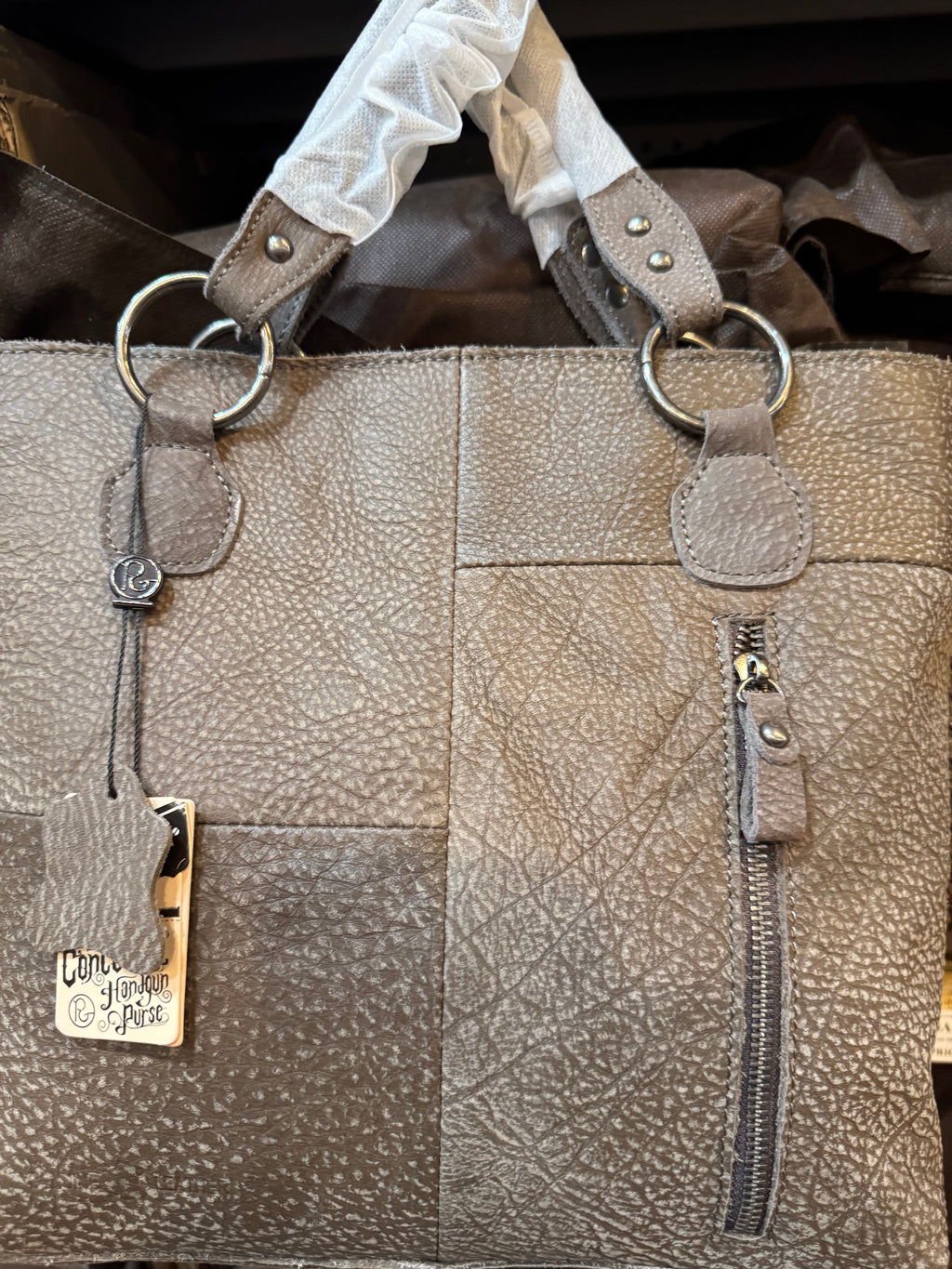 BA2839 Blue Aztec Cowhide Handbag