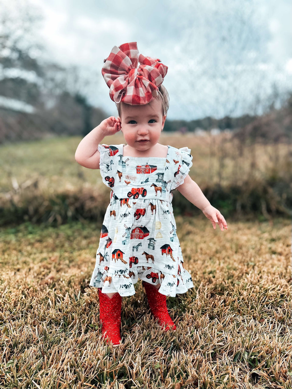 Muslin Ruffle Farm Dress