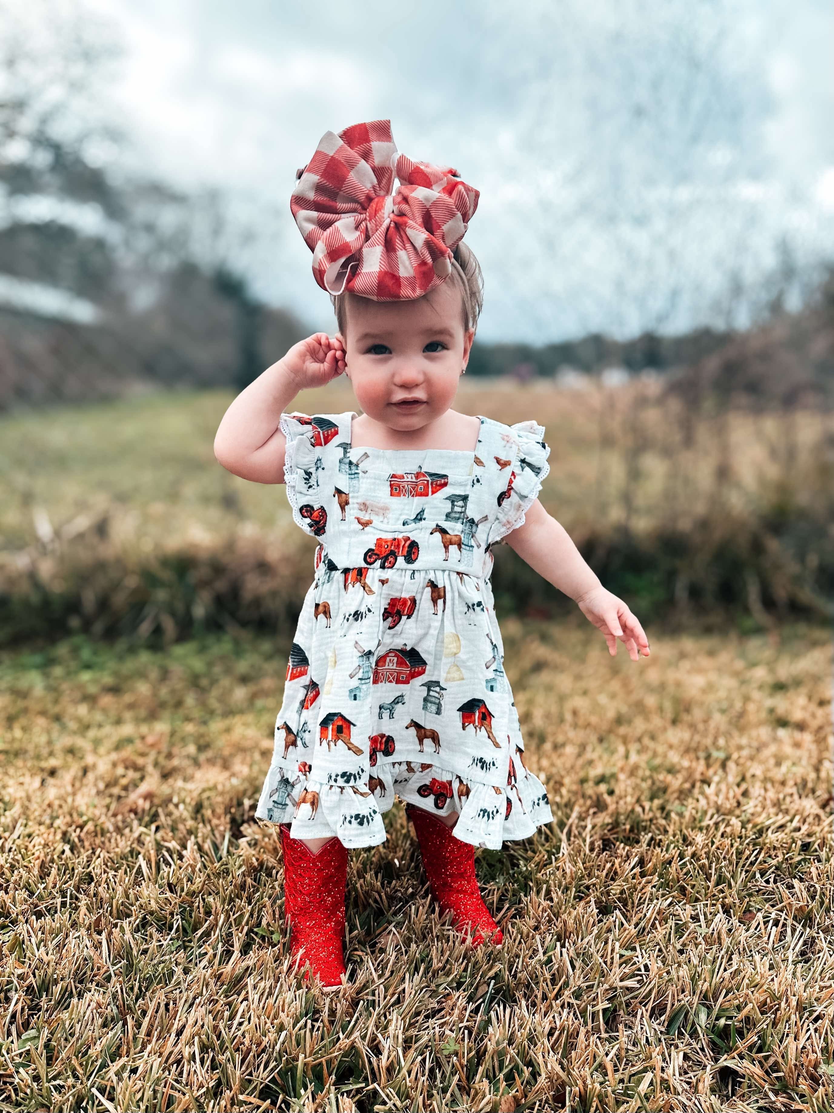 Muslin Ruffle Farm Dress