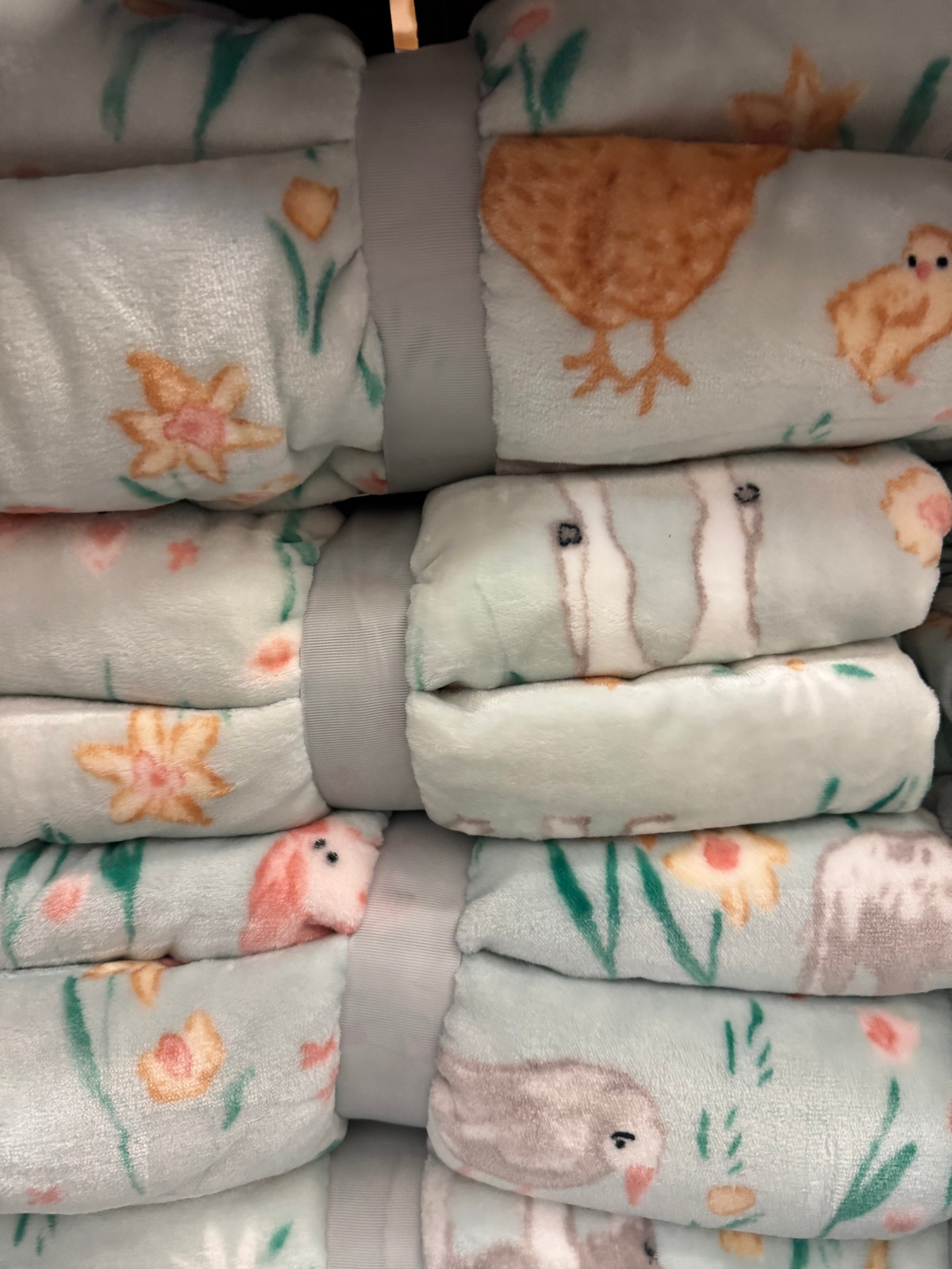 Light Blue Chicken Super Plush Blanket