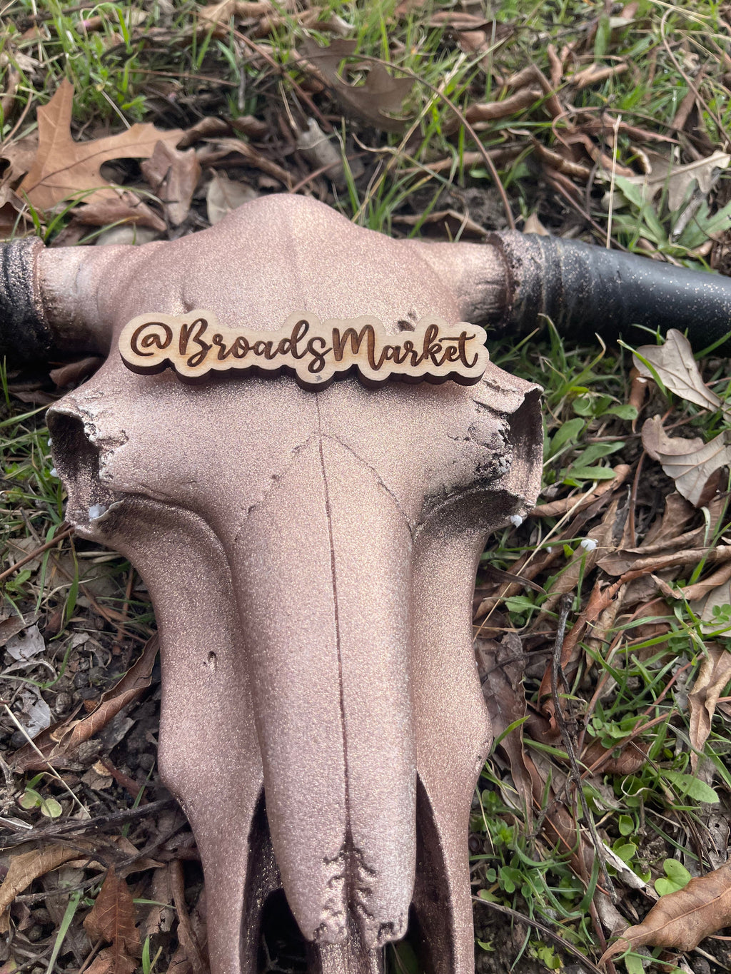 Dusty Rose Sparkle Custom Cowskull