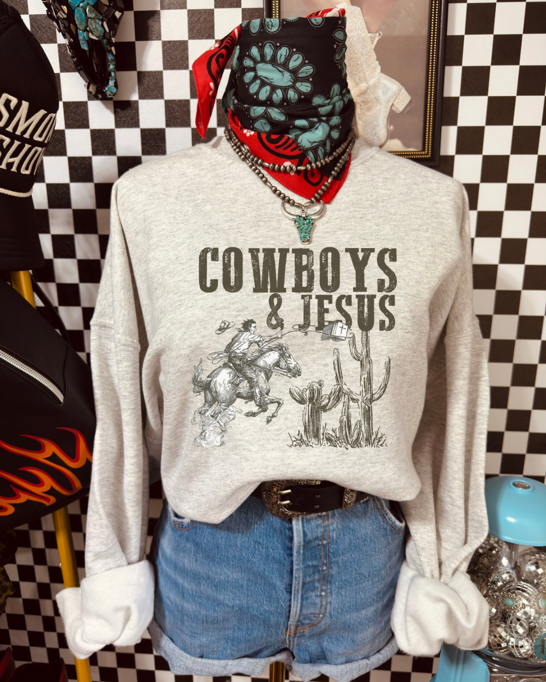 Cowboys & Jesus Crewneck