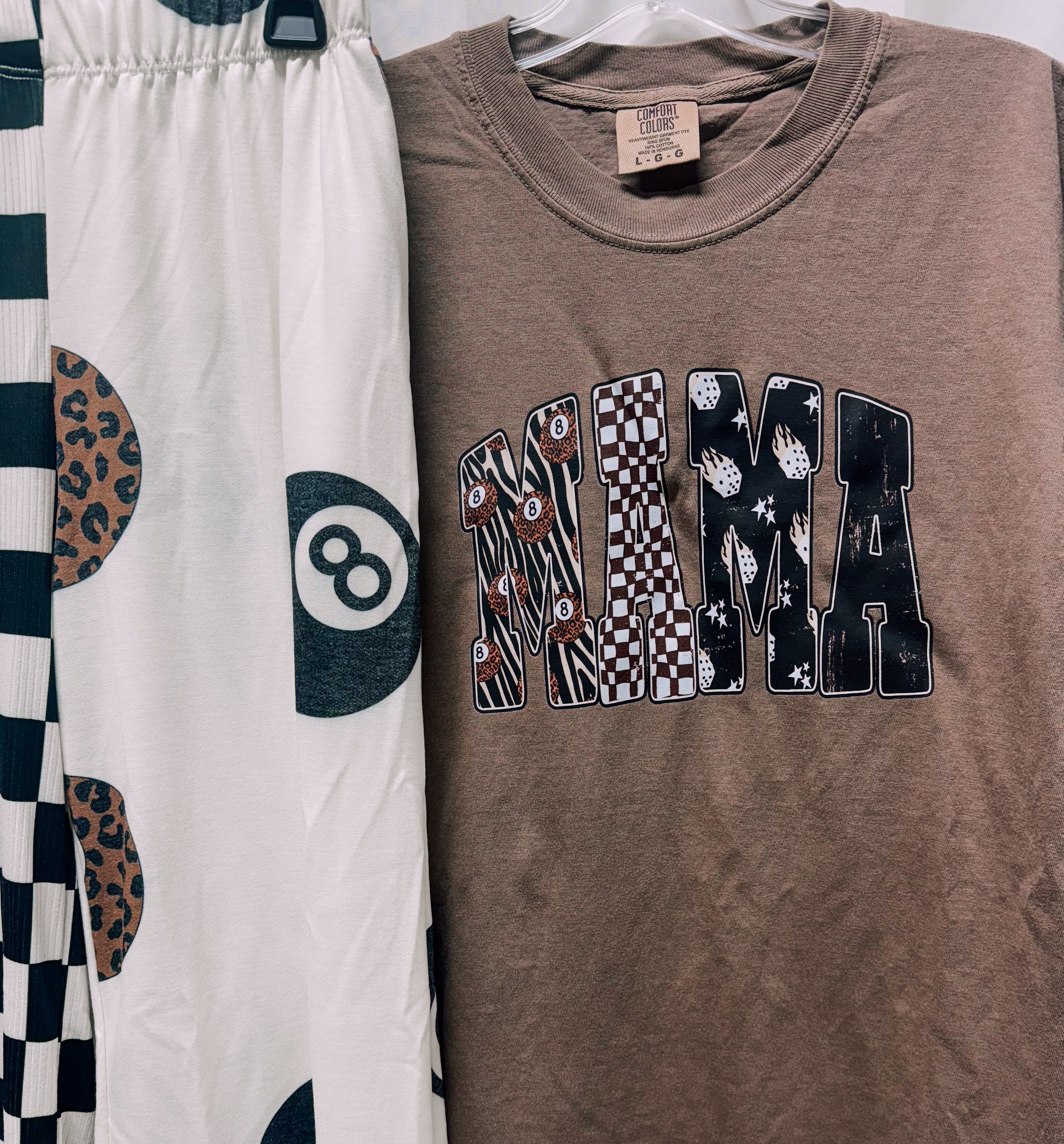 Flame Dice Neutral Mama – Espresso Comfort Colors Tee