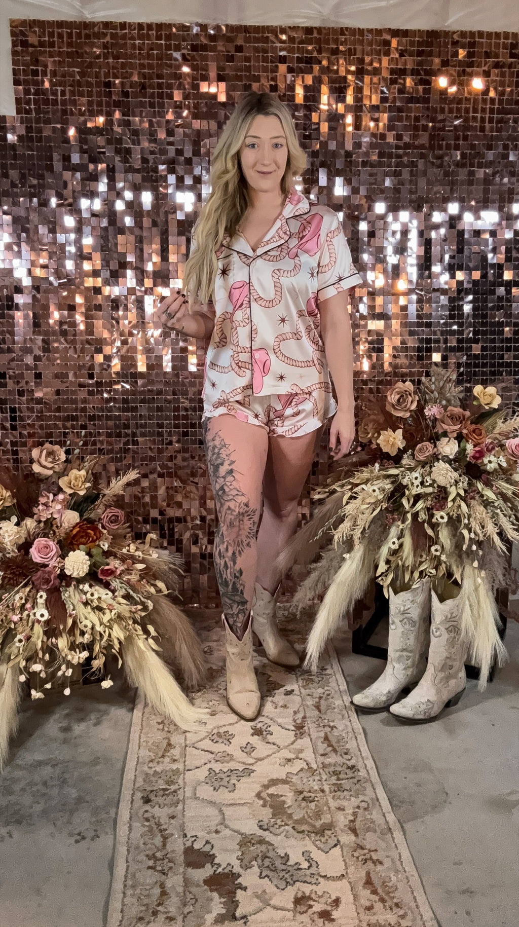 Cowboy Heart Roper Silky Pajama Sets