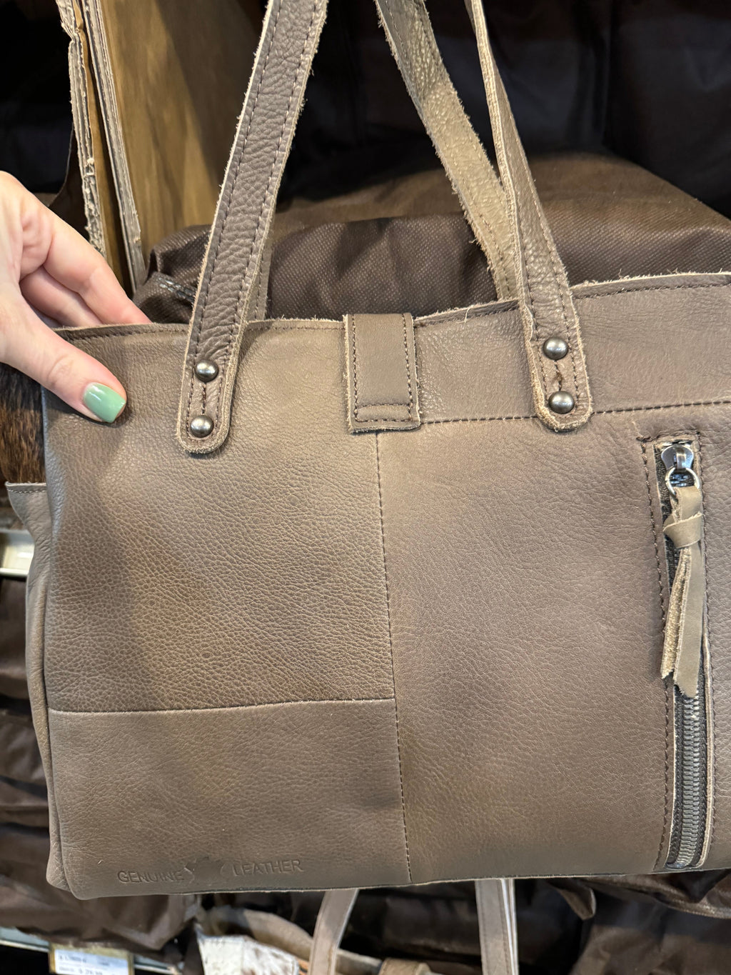 Tooled Floral Cowhide Handbag Purse BA2824