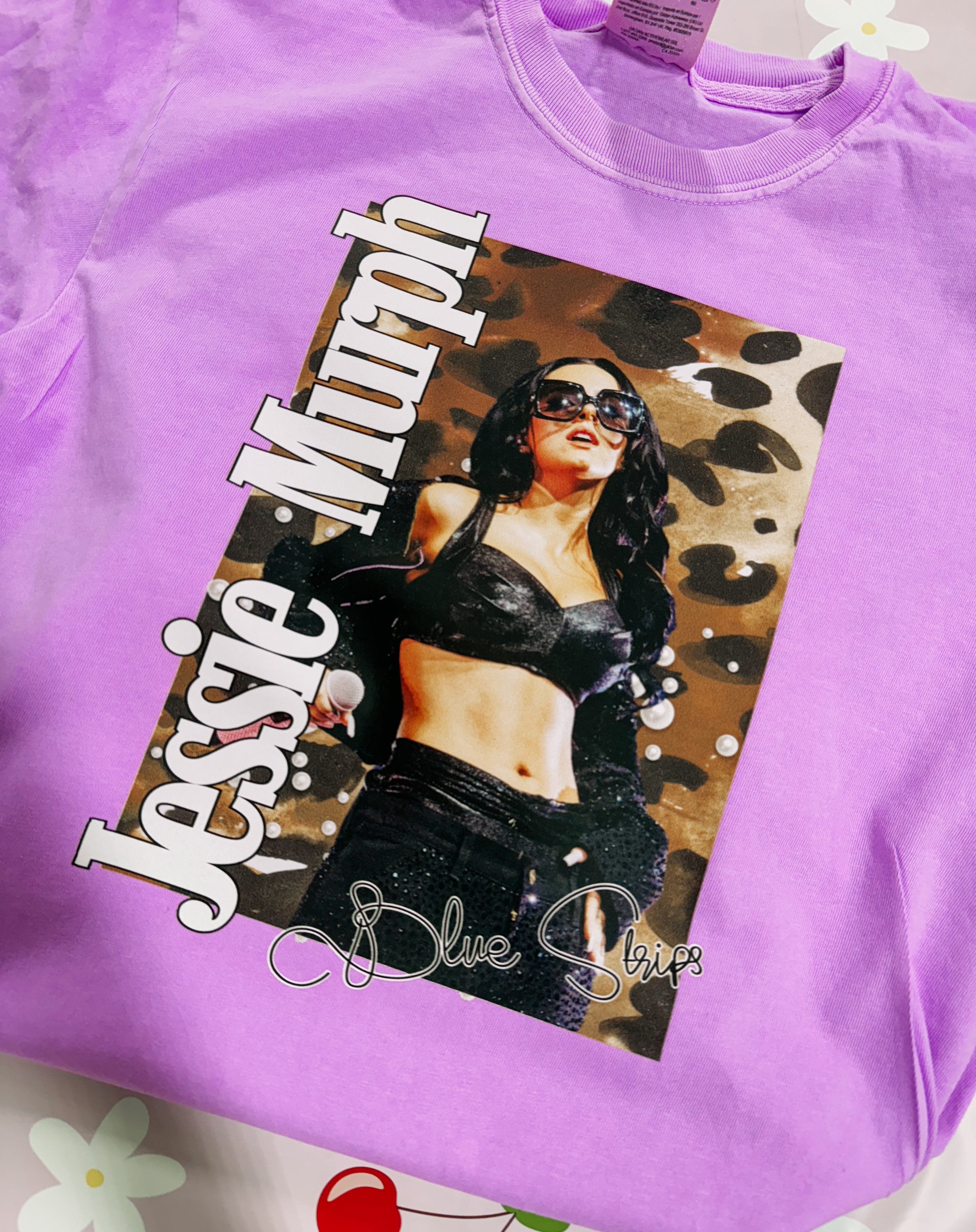 Blue strips leopard Jessie Tee or Sweatshirt