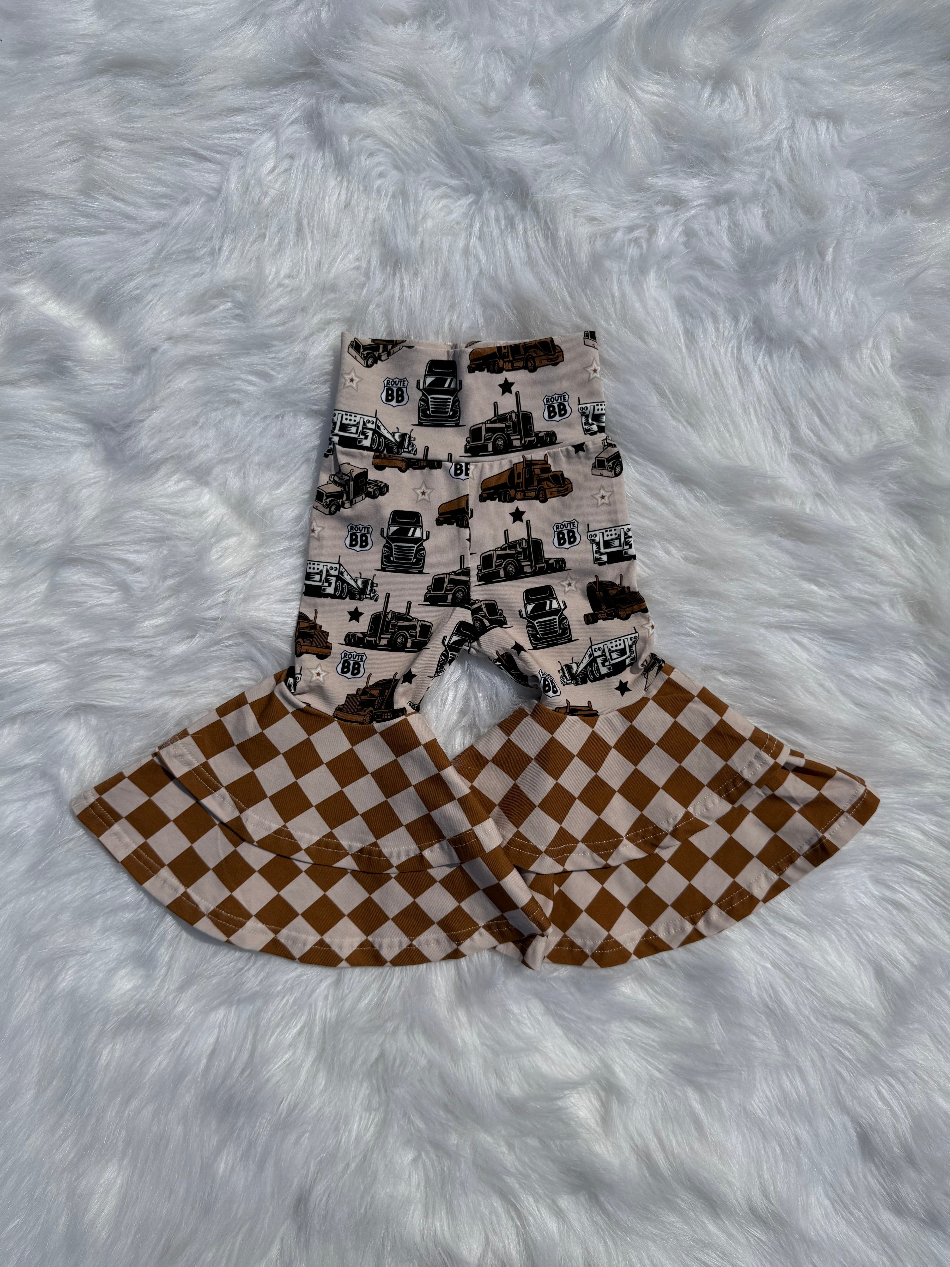 Sad Beige Route BB Double Bell Bottoms