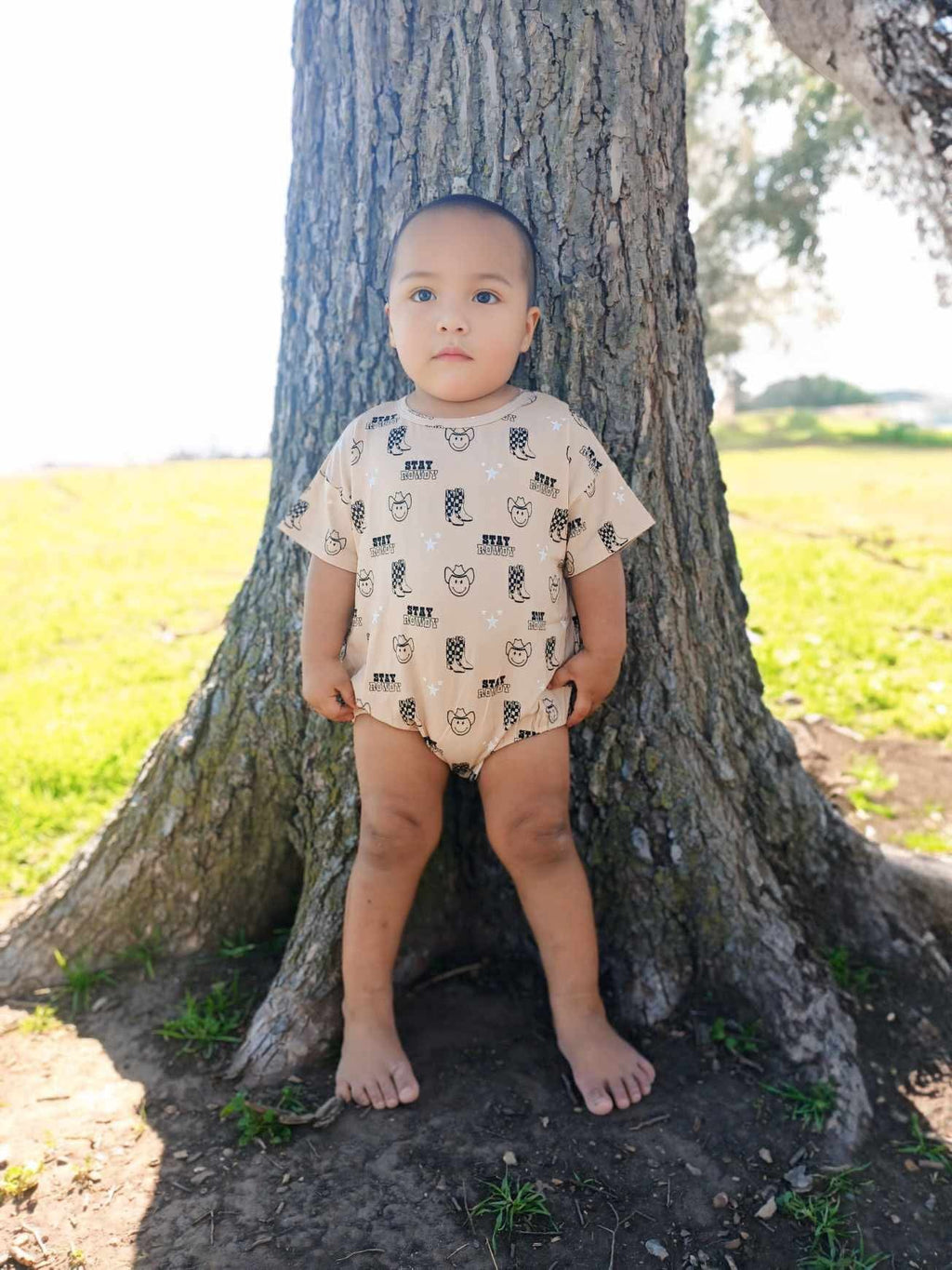 Stay Rowdy Oversized Bamboo Romper