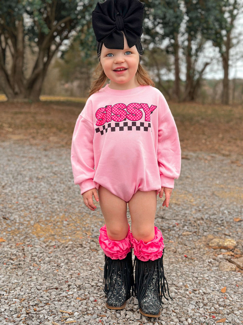 Stormi/Black Sparkle With Fringe Tanner Mark Boots