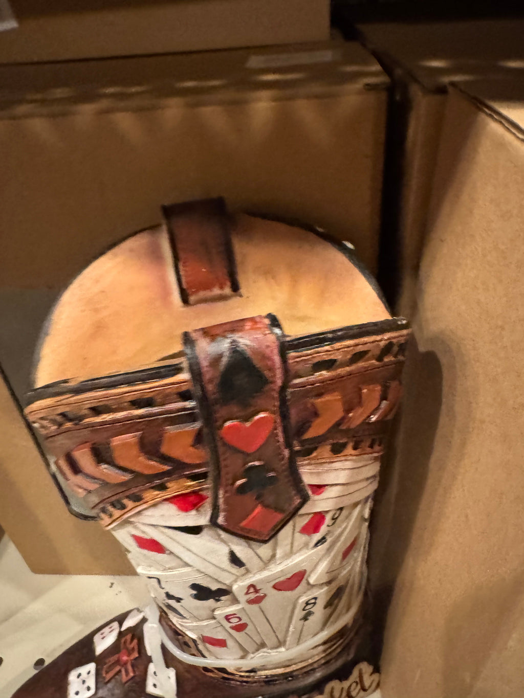 RA7796 Cards Dice Boot Vase