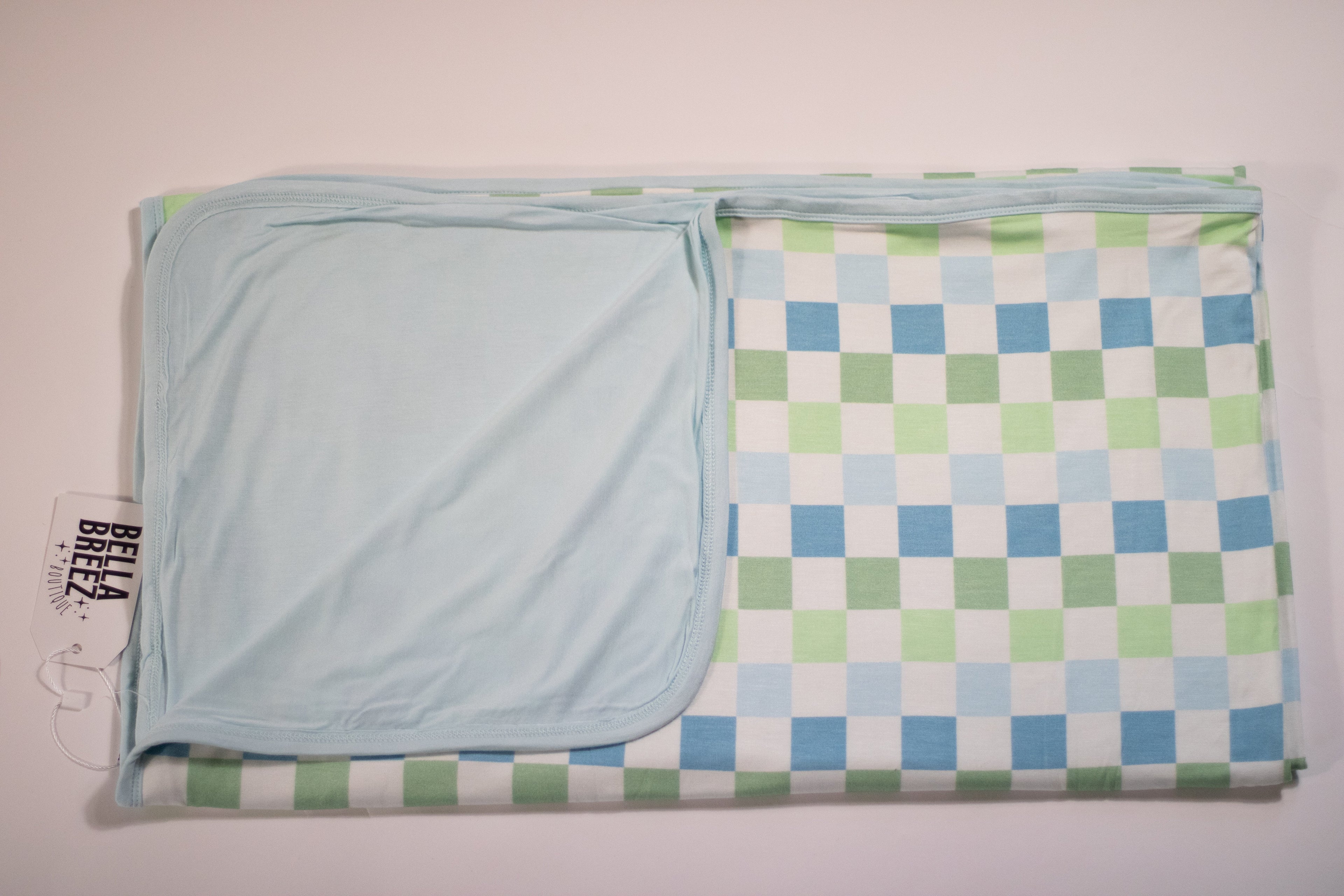 Ocean Checks Bamboo Blanket