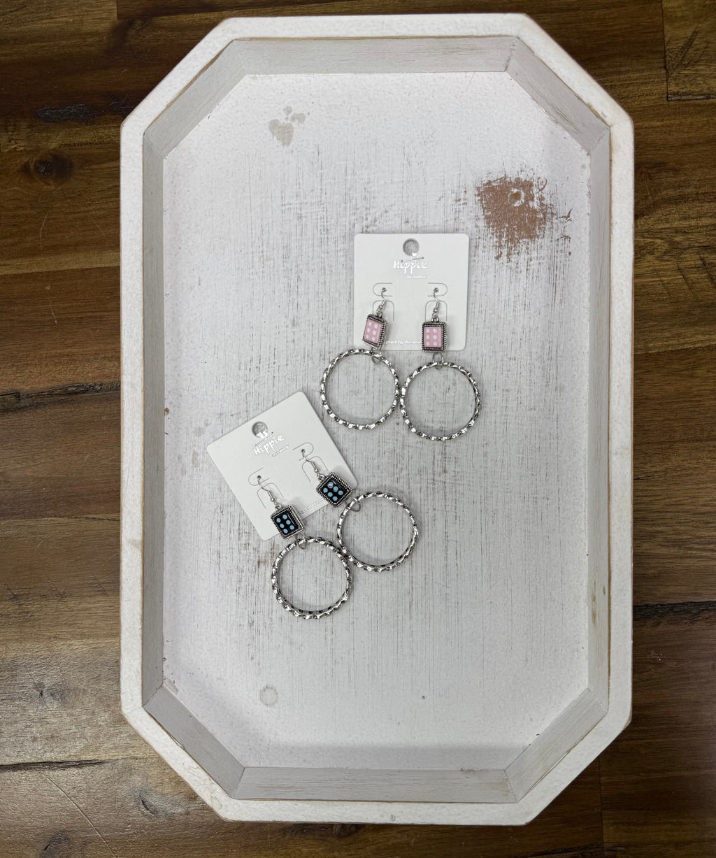 Dice Hoop Earrings
