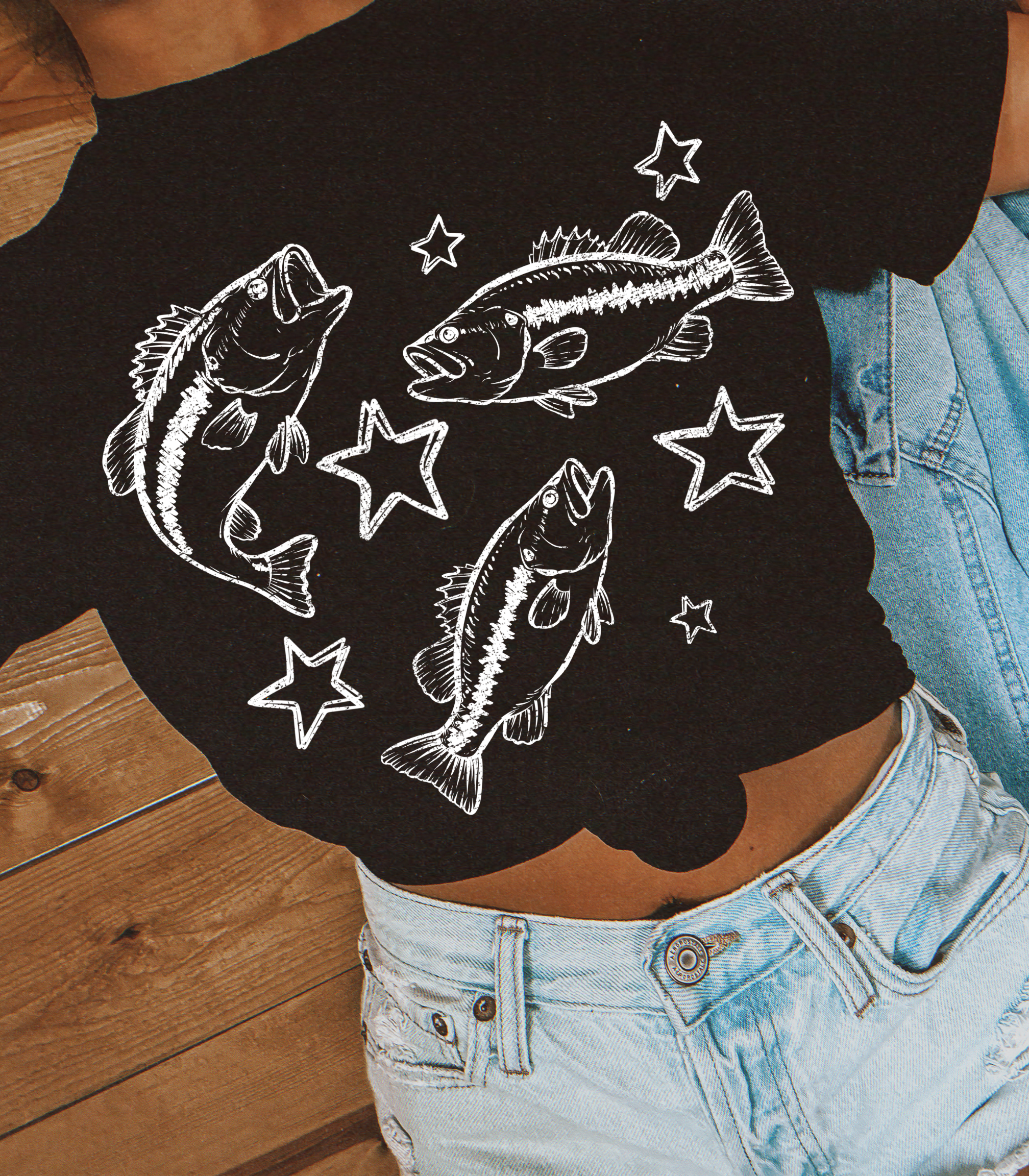 Bass collage tee