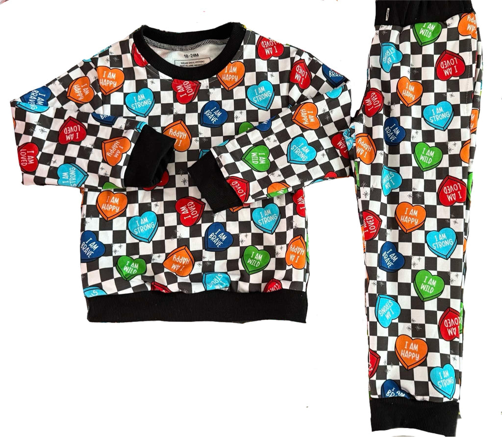 French terry loved jogger set