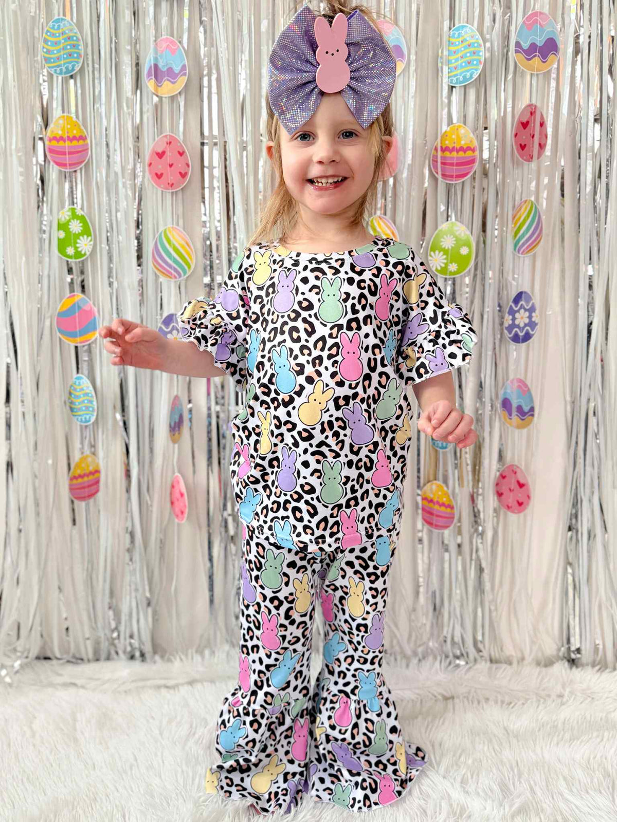 Leopard peeps two piece bell set