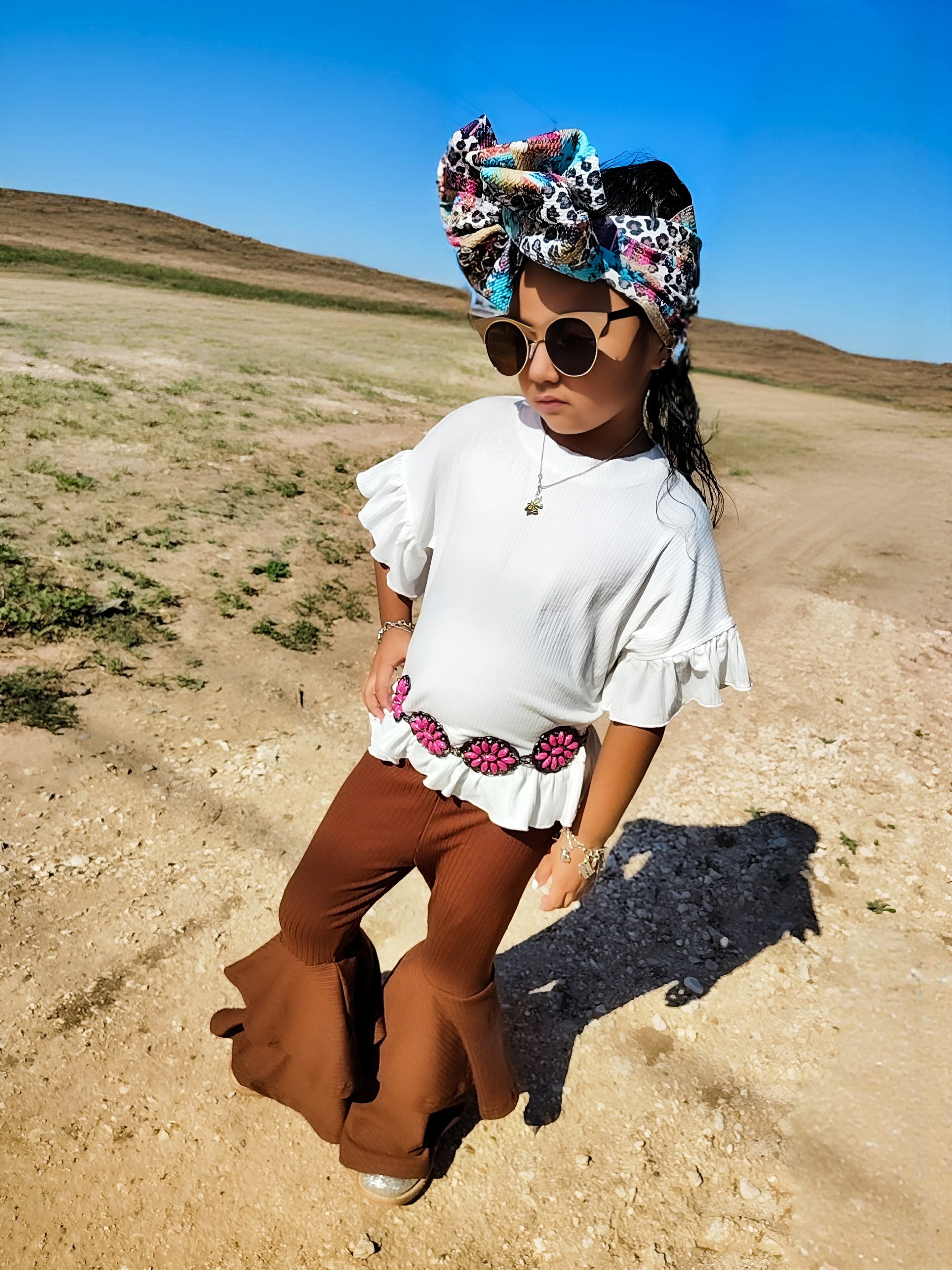 White Ruffled Top
