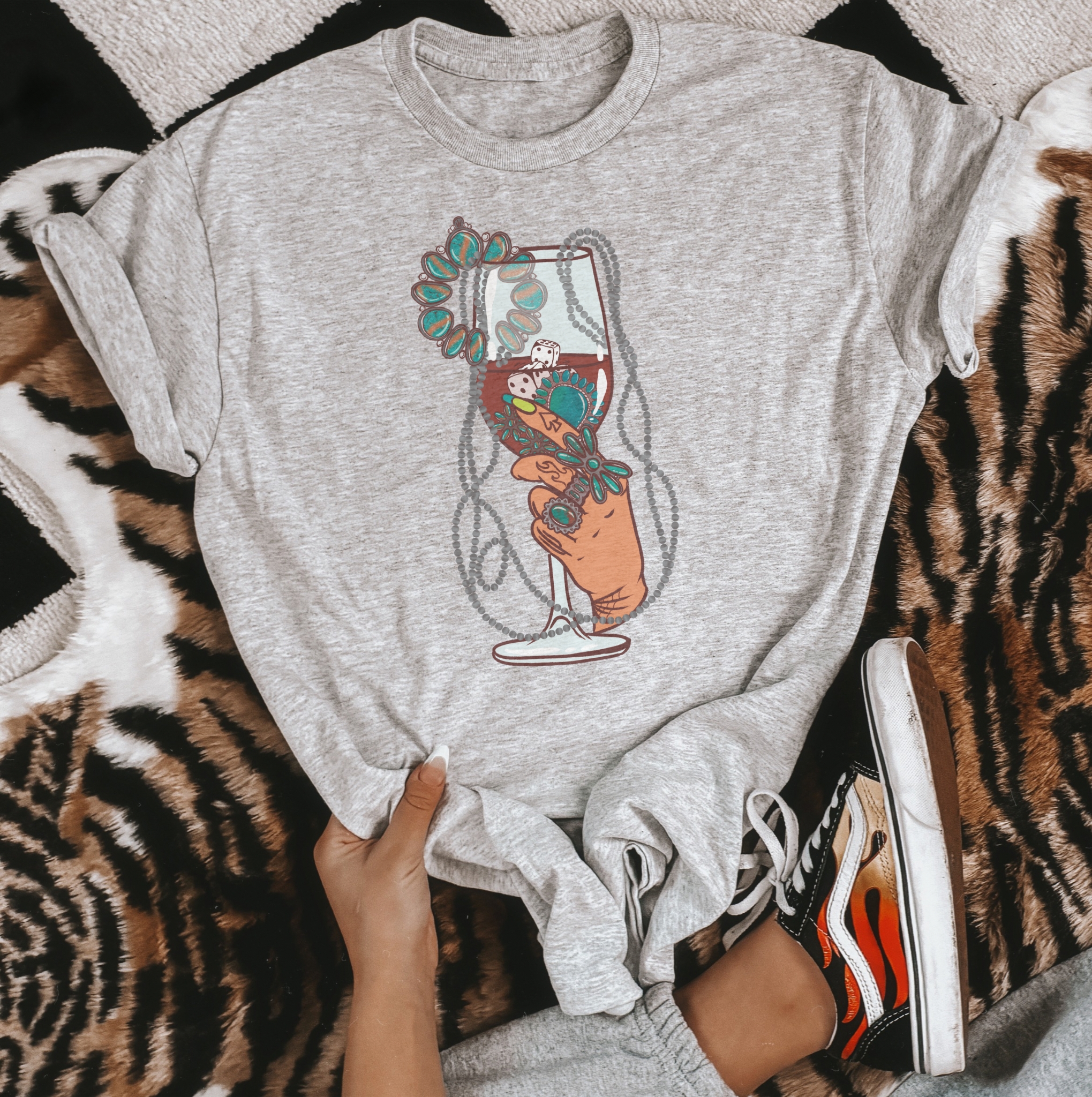 Turquoise Sippin Tee