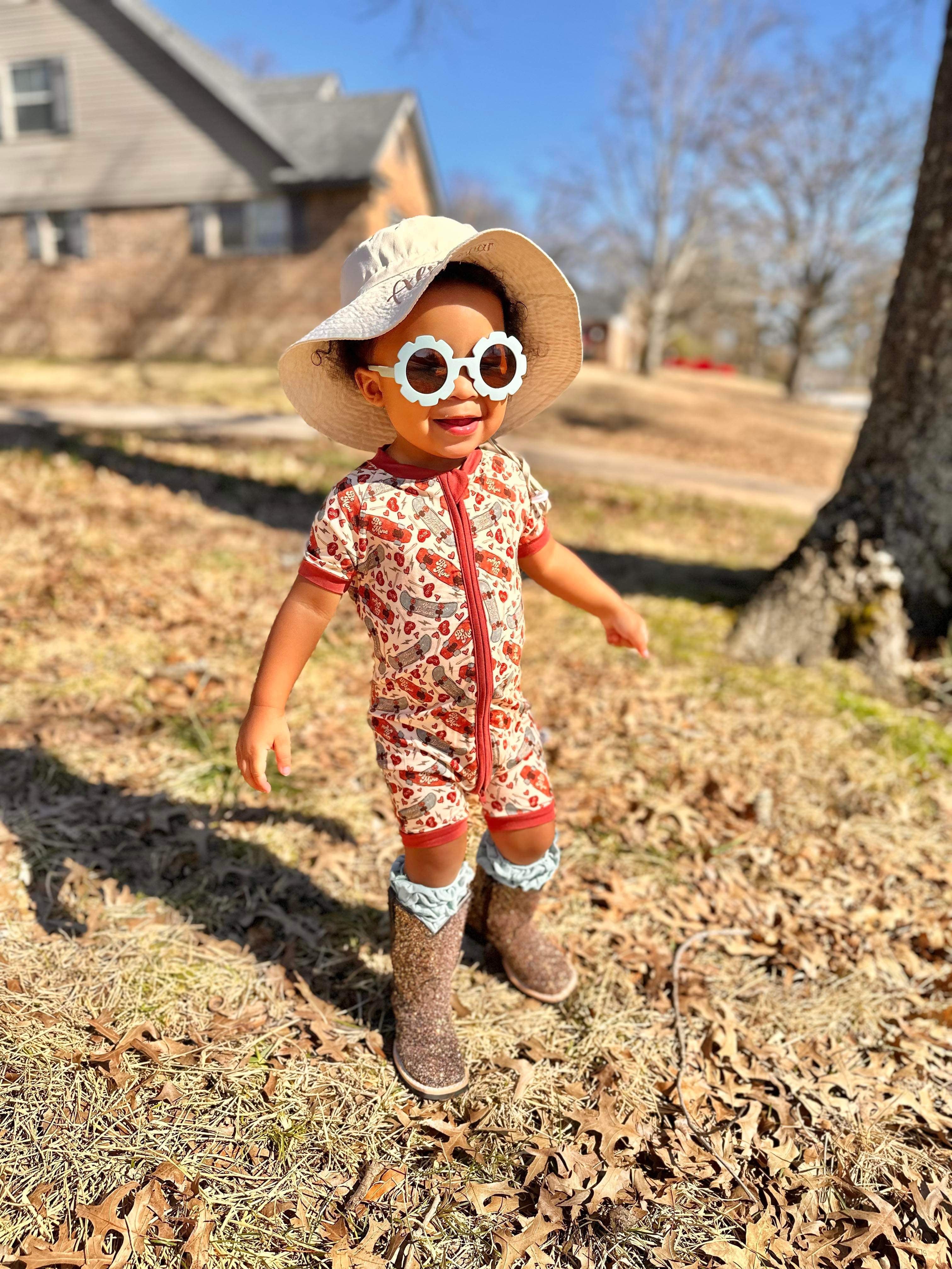 Be Mine Bamboo Shortie Romper (FINAL SALE)