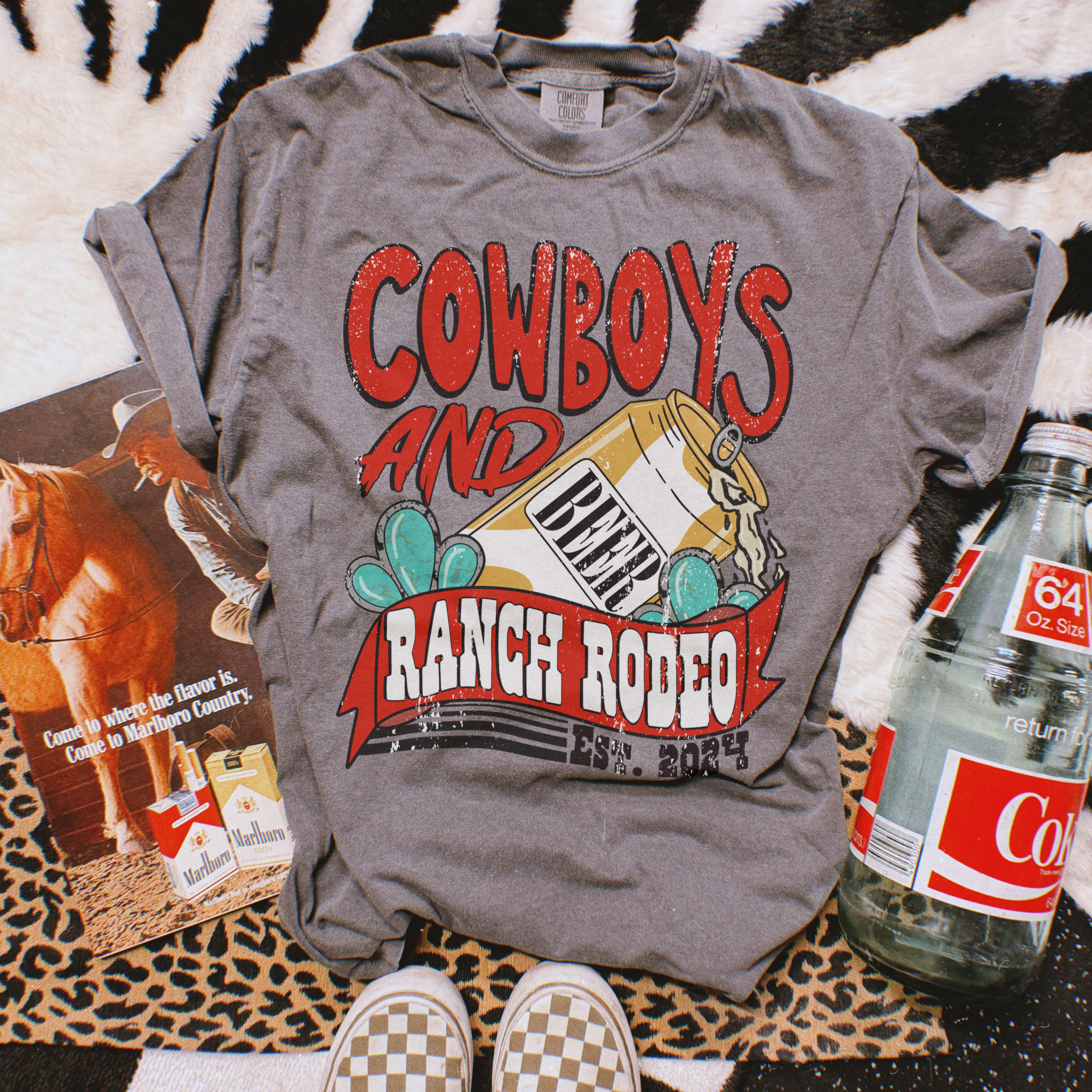 Cowboys and beer tee