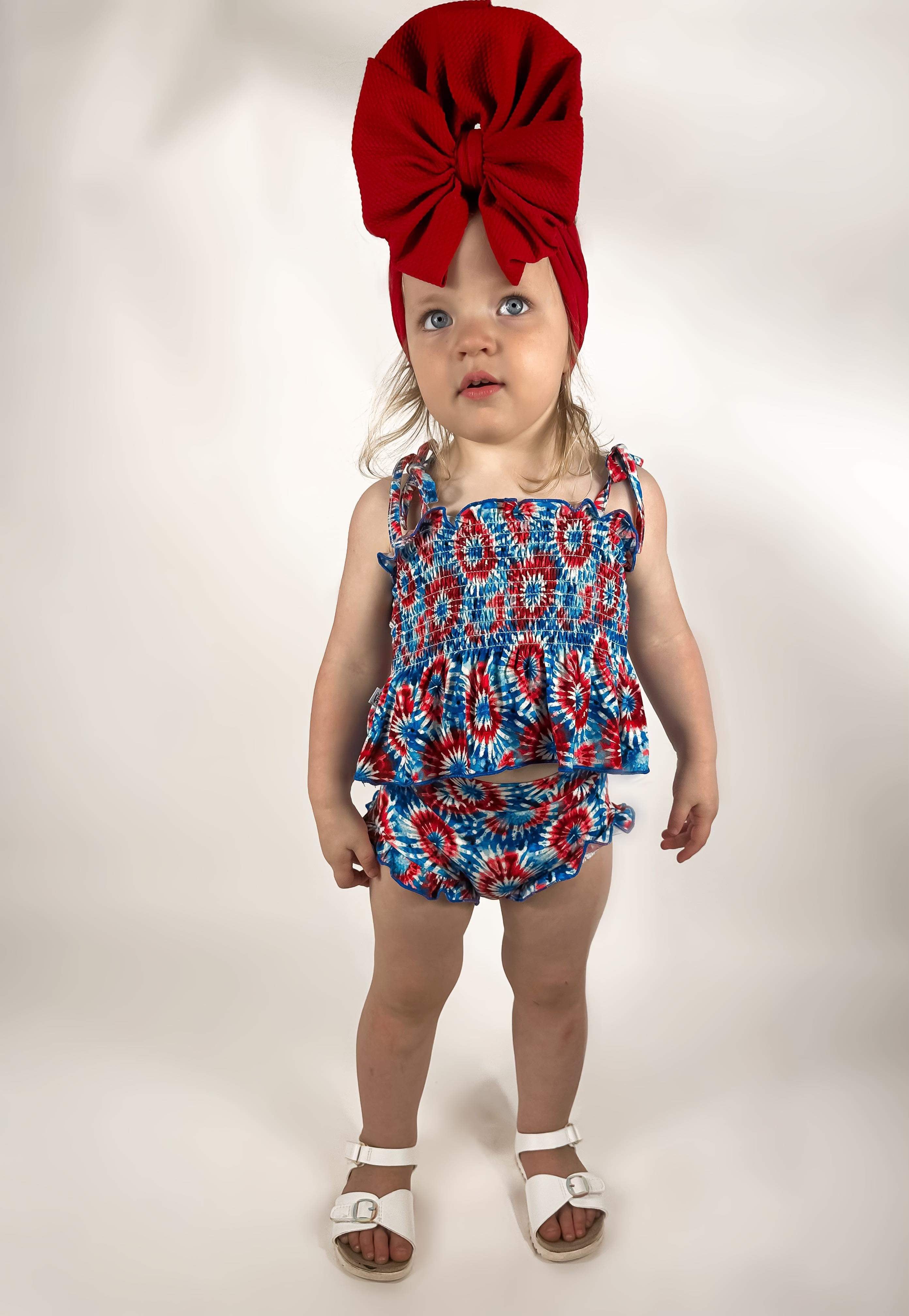 Tie Dye Bamboo Ruffle Set